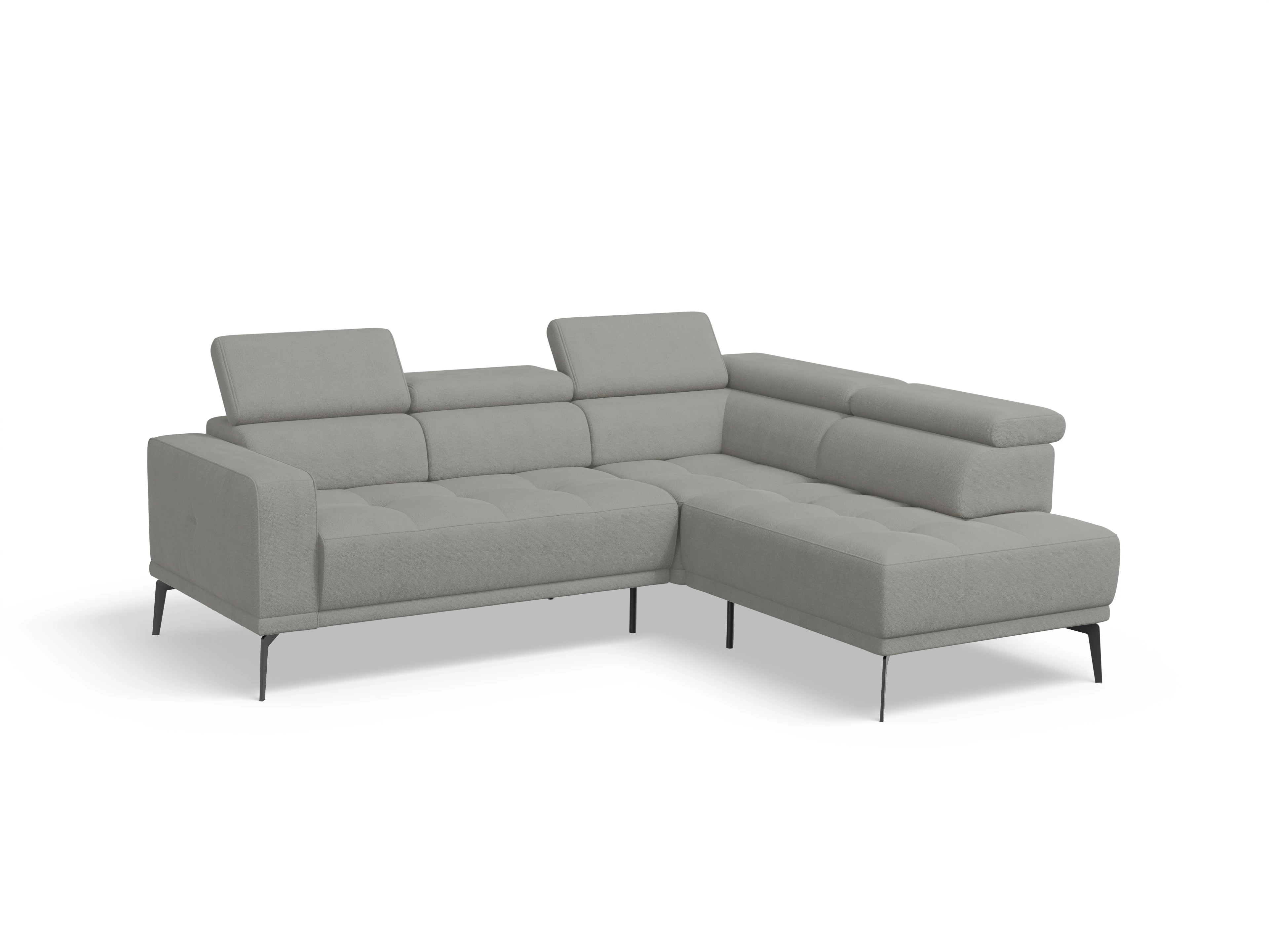 Marco Aho kl Small R Ansicht des Produktes Marco Ecksofa rechts Abschluss offen in Stoff Grau