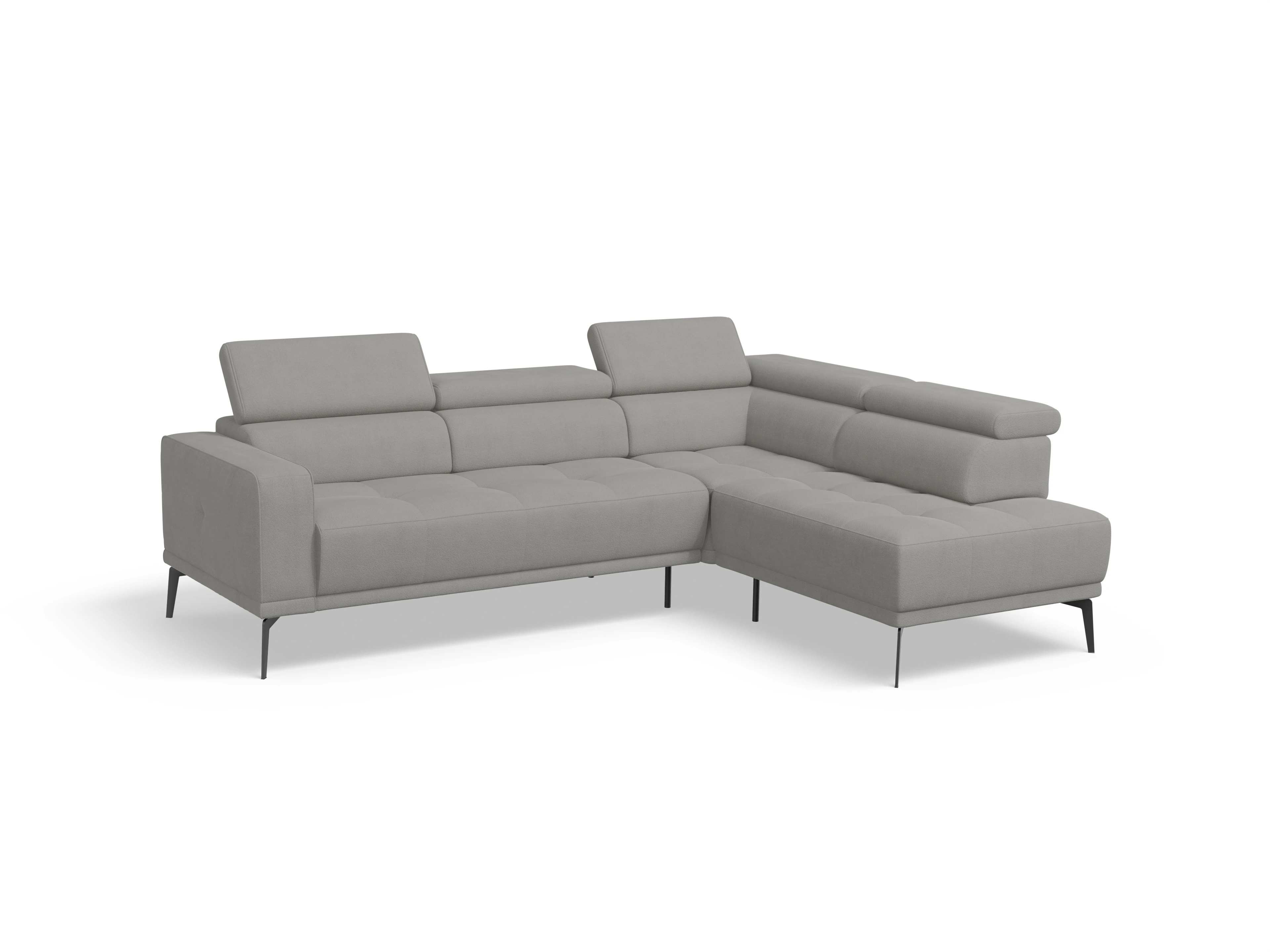 Ansicht des Produktes Marco Ecksofa rechts Abschluss offen in Stoff Grau