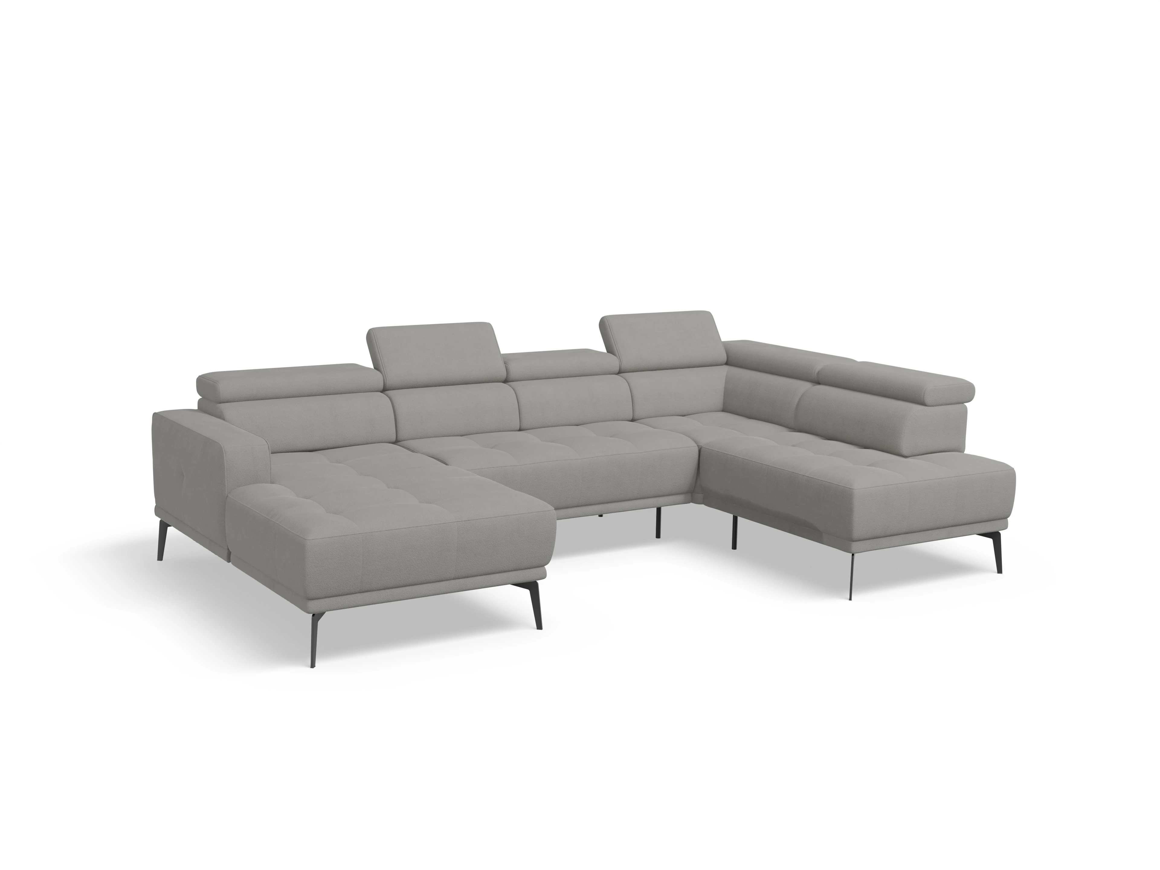 Ansicht des Produktes Marco Wohnlandschaft offen beidseitig in Stoff Grau