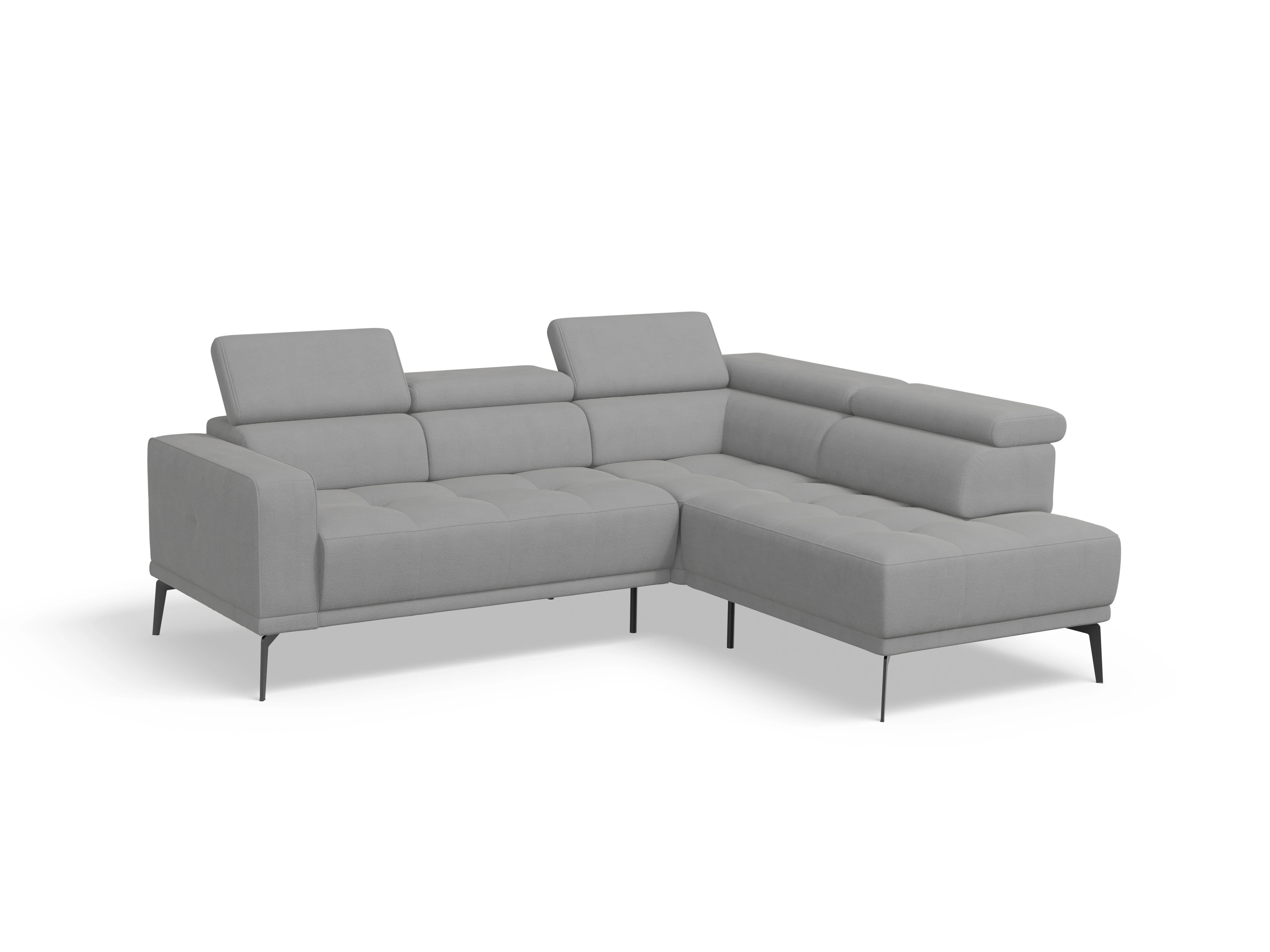 Ansicht des Produktes Marco Ecksofa rechts Abschluss offen in Stoff Grau