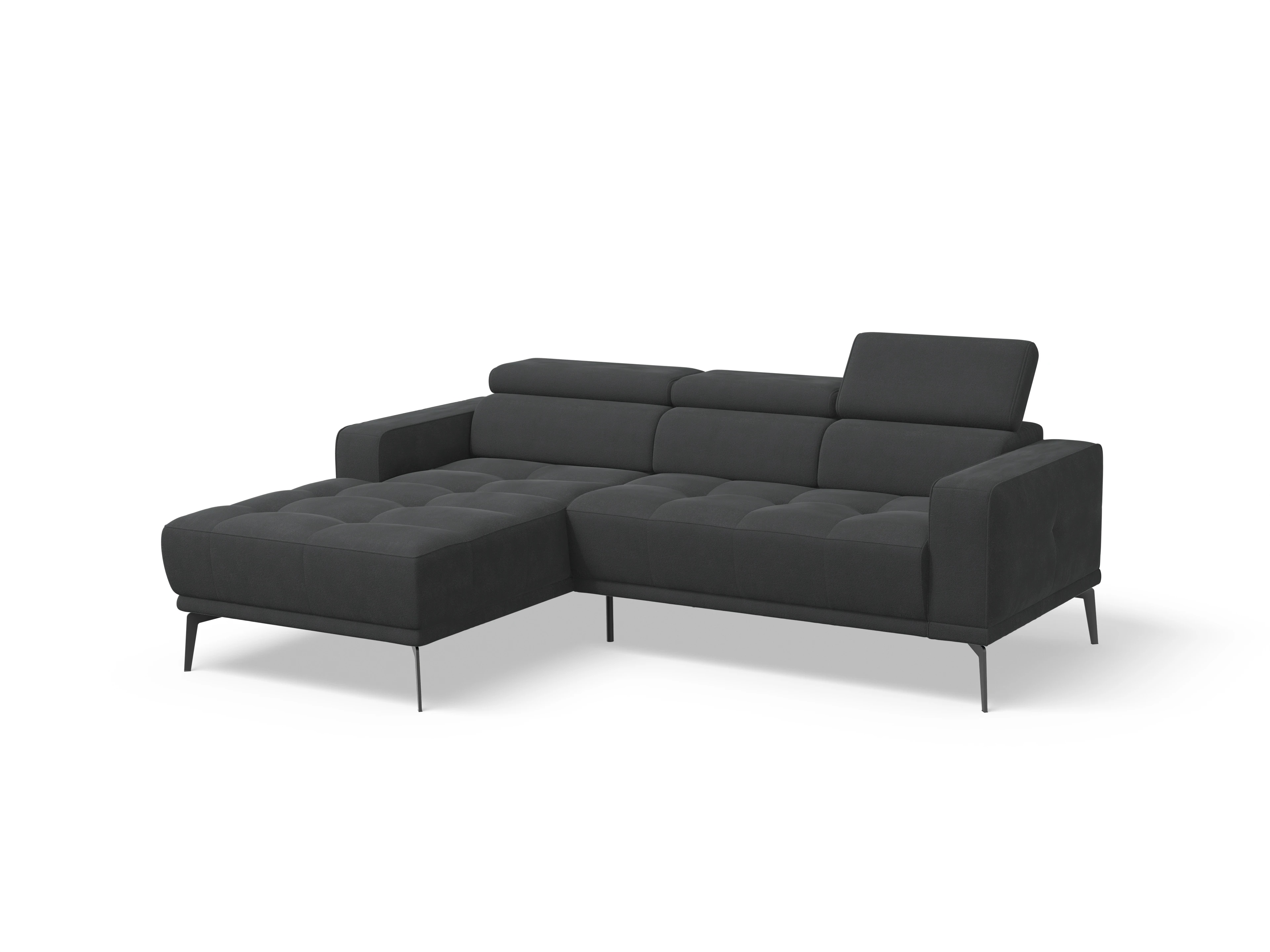 Marco LO Small L Ansicht des Produktes Marco Wohnlandschaft Armlehne rechts Abschluss offen links in Stoff Schwarz