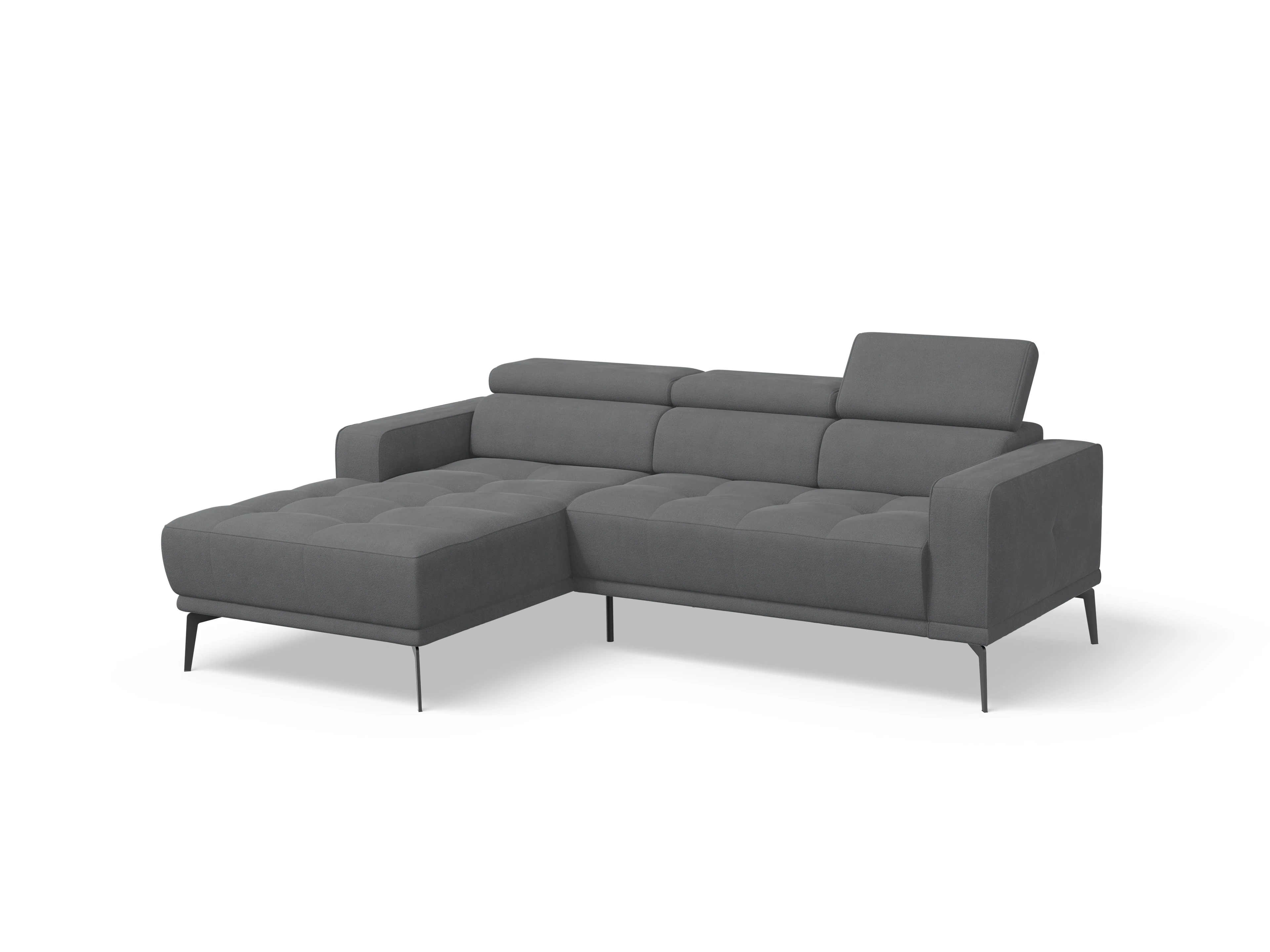 Ansicht des Produktes Marco Wohnlandschaft Armlehne rechts Abschluss offen links in Stoff Grau