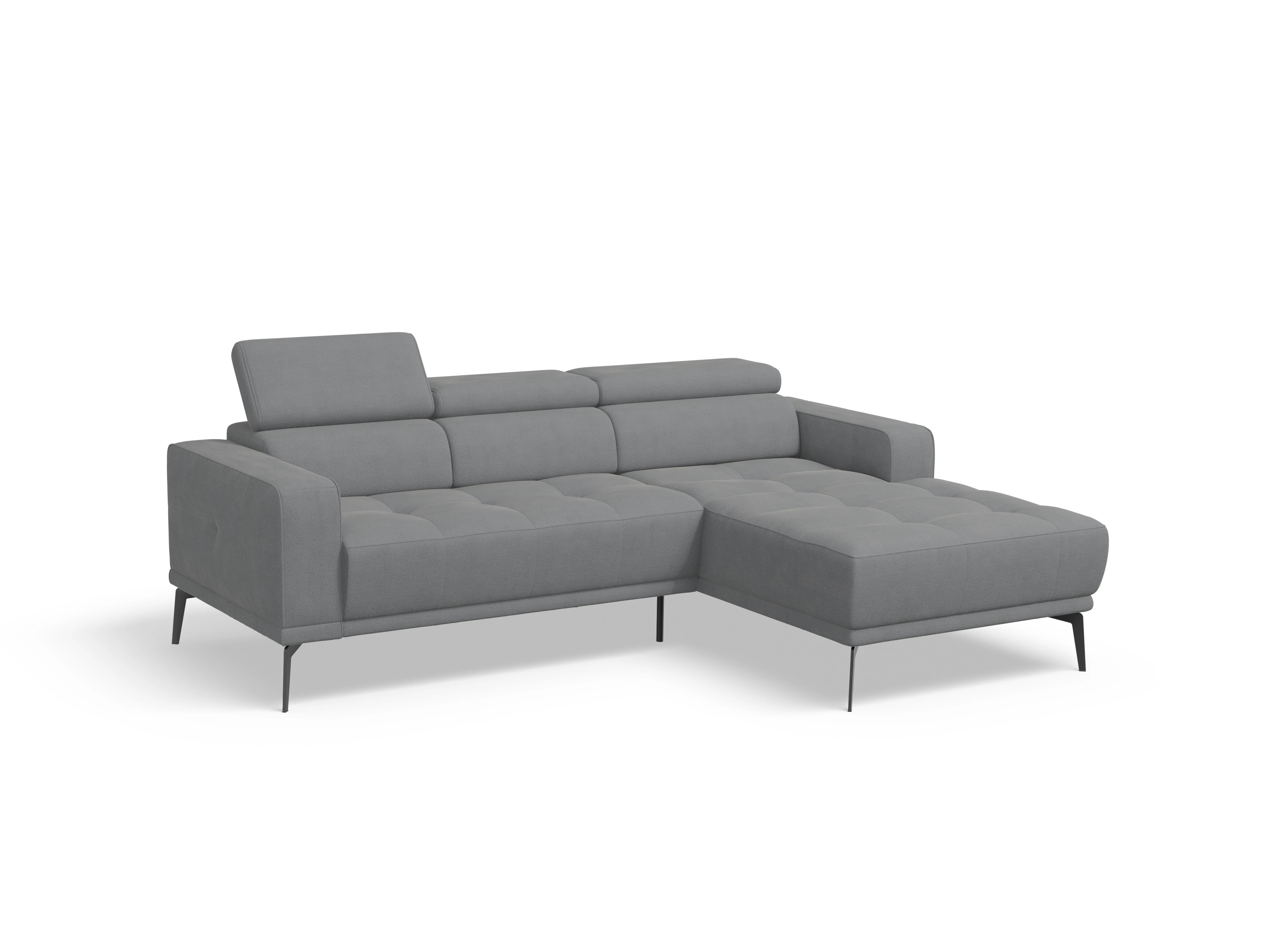 Ansicht des Produktes Marco Ecksofa rechts Abschluss offen in Stoff Grau
