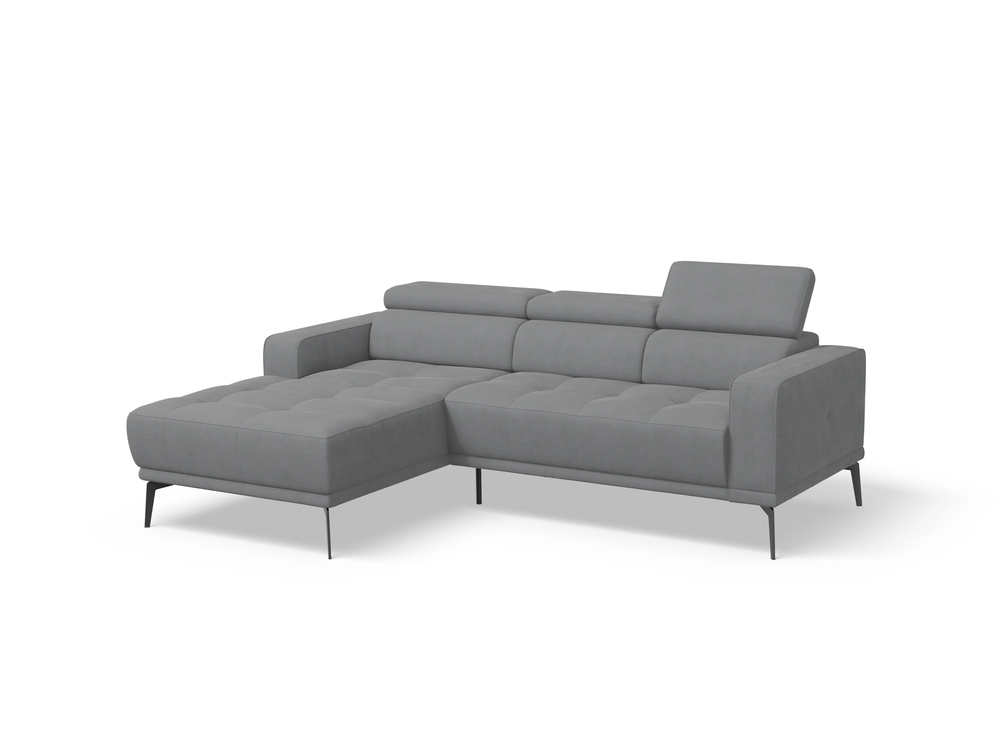 Ansicht des Produktes Marco Wohnlandschaft Armlehne rechts Abschluss offen links in Stoff Grau