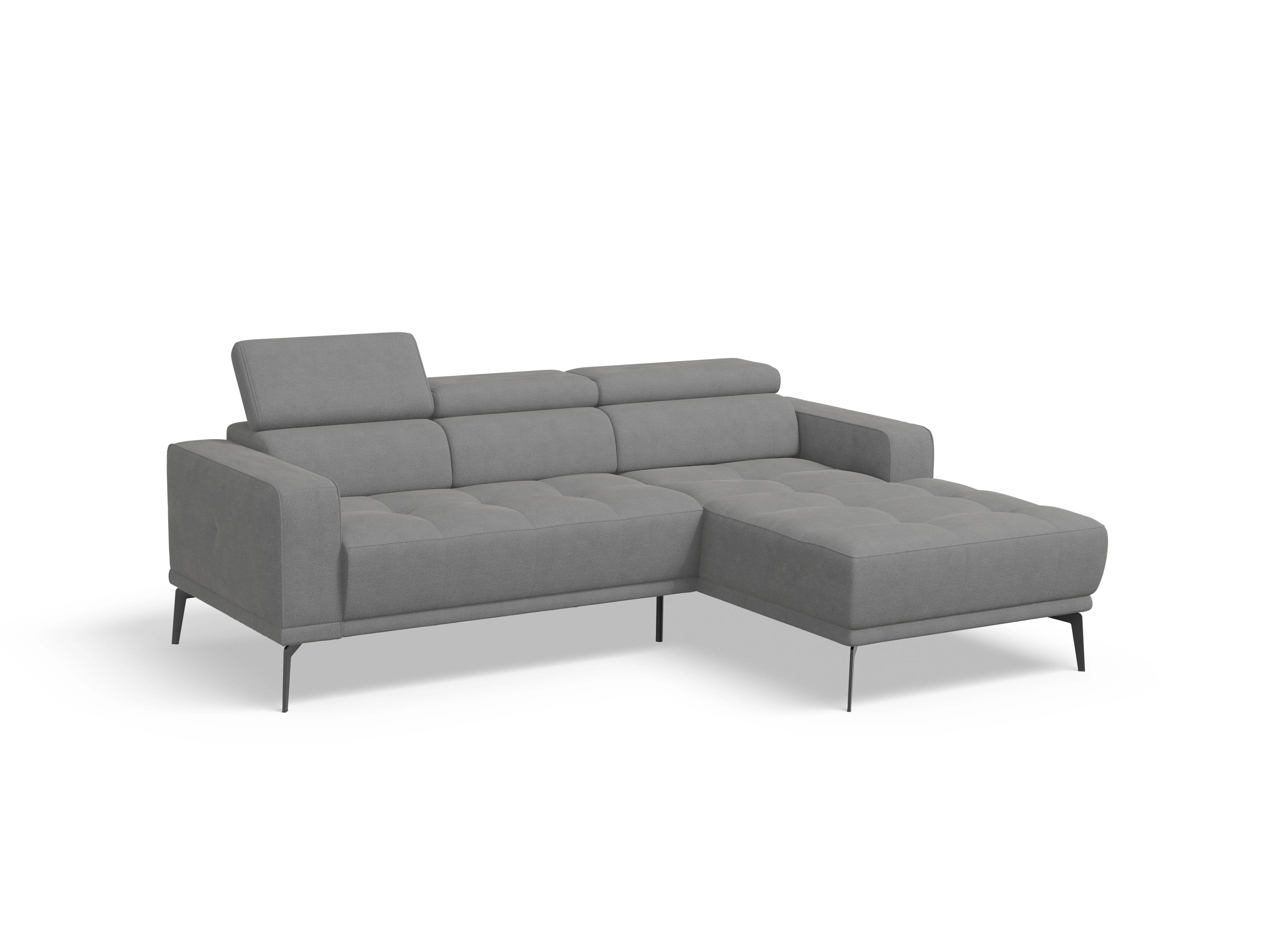 Marco LO Small R Ansicht des Produktes Marco Ecksofa rechts Abschluss offen in Stoff Grau