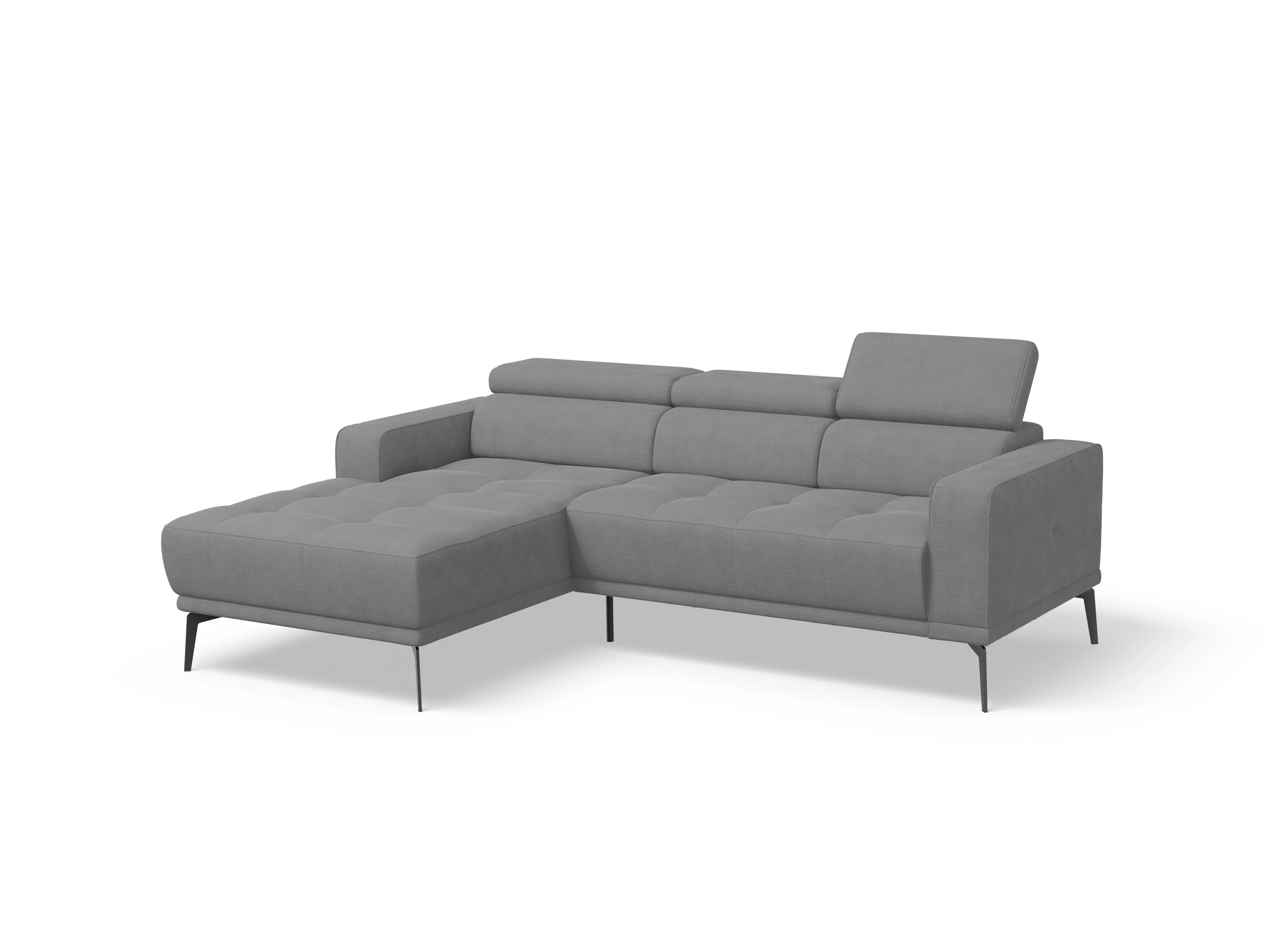 Ansicht des Produktes Marco Wohnlandschaft Armlehne rechts Abschluss offen links in Stoff Grau