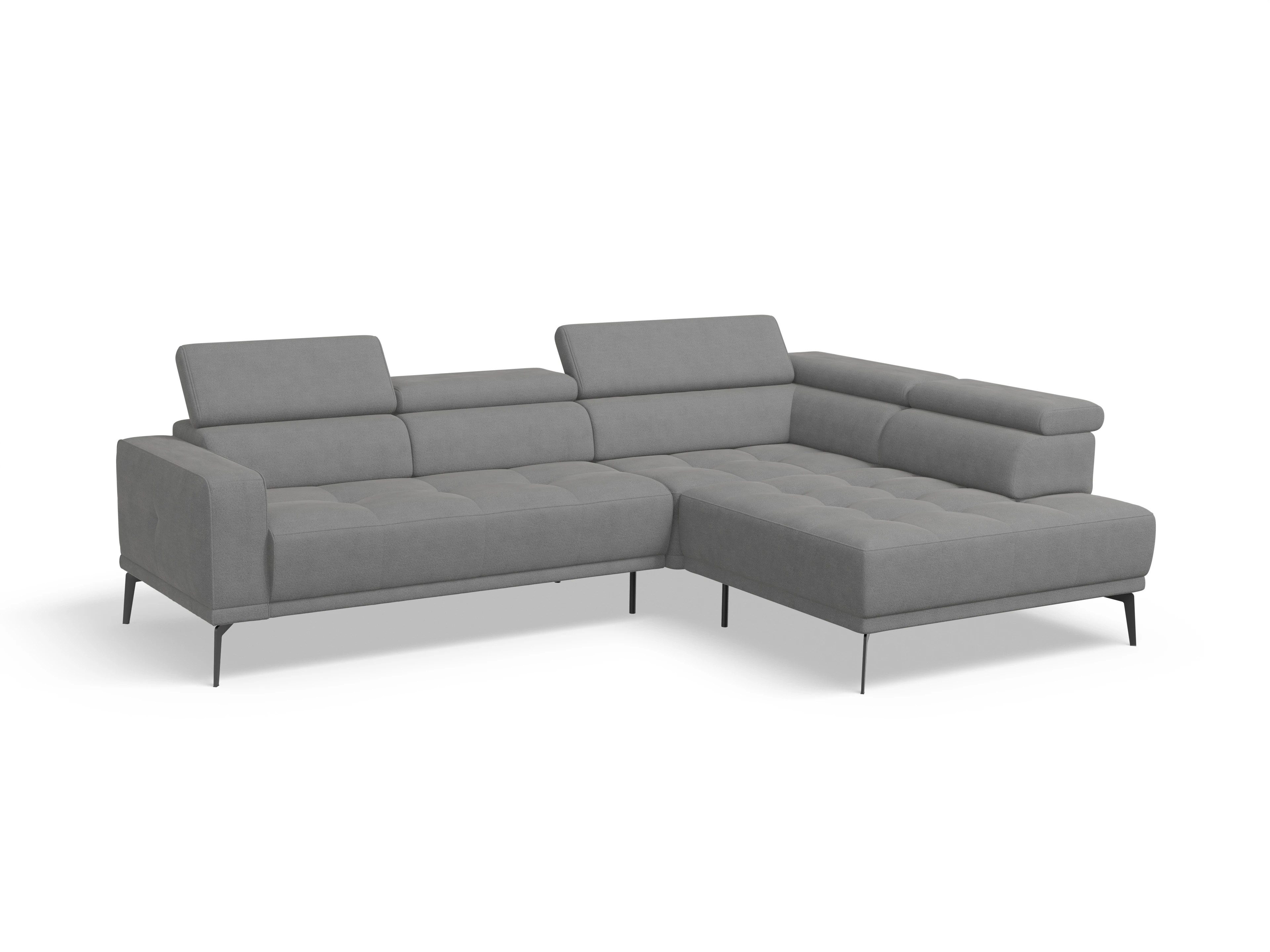 Ansicht des Produktes Marco Ecksofa rechts Abschluss offen in Stoff Grau