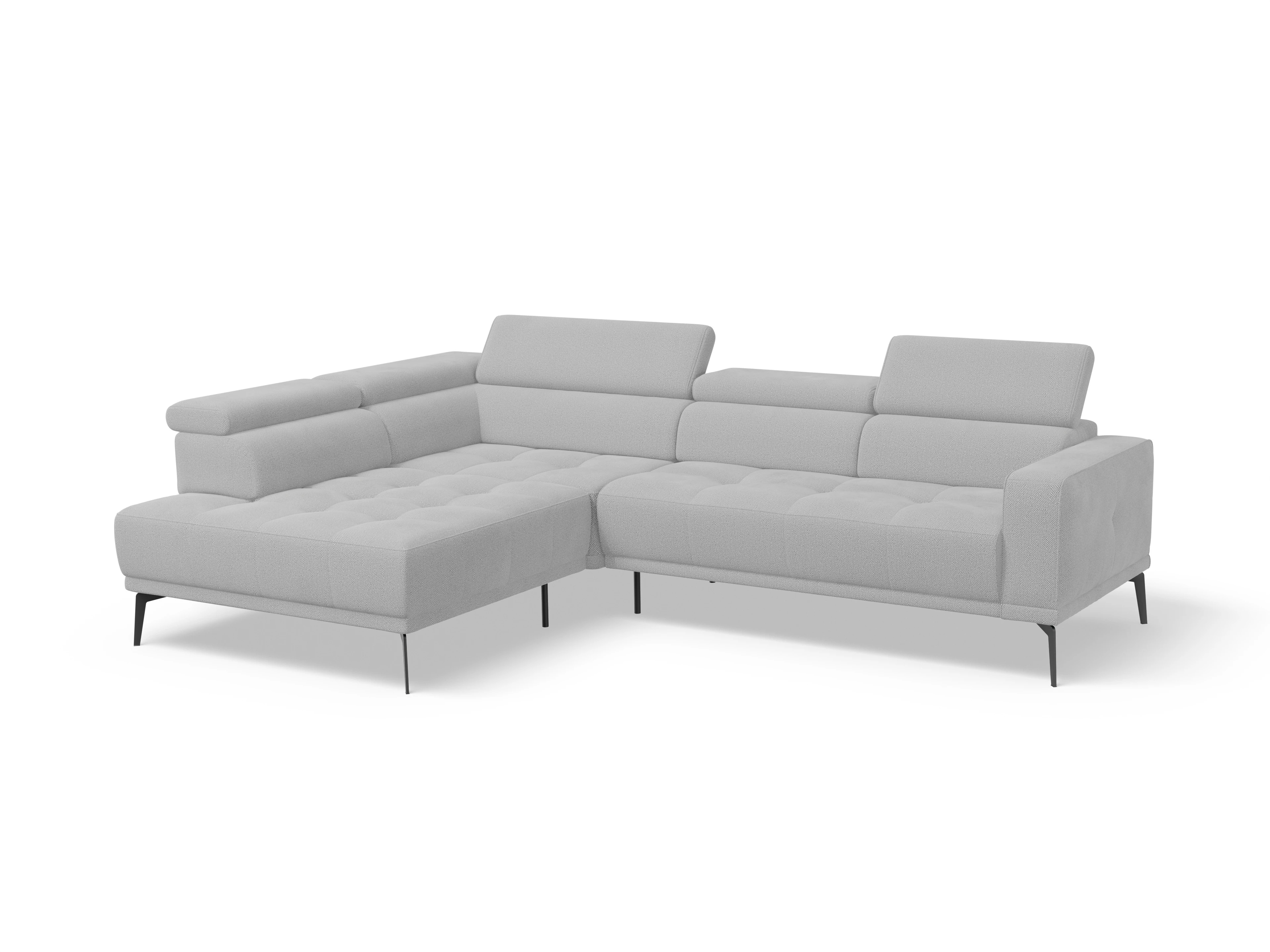 Ansicht des Produktes Marco Ecksofa links Abschluss offen in Stoff Beige