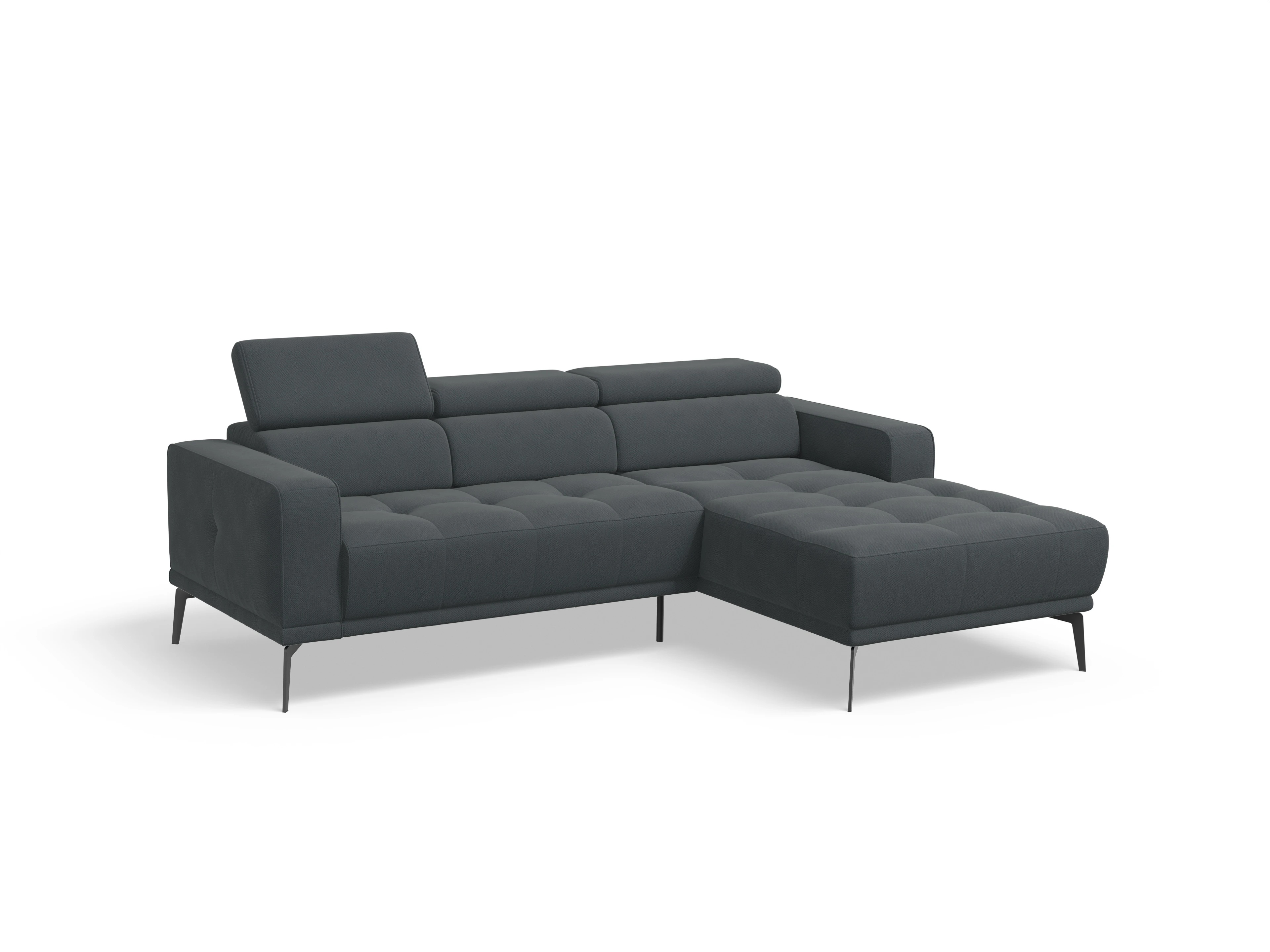 Ansicht des Produktes Marco Ecksofa rechts Abschluss offen in Stoff Grau