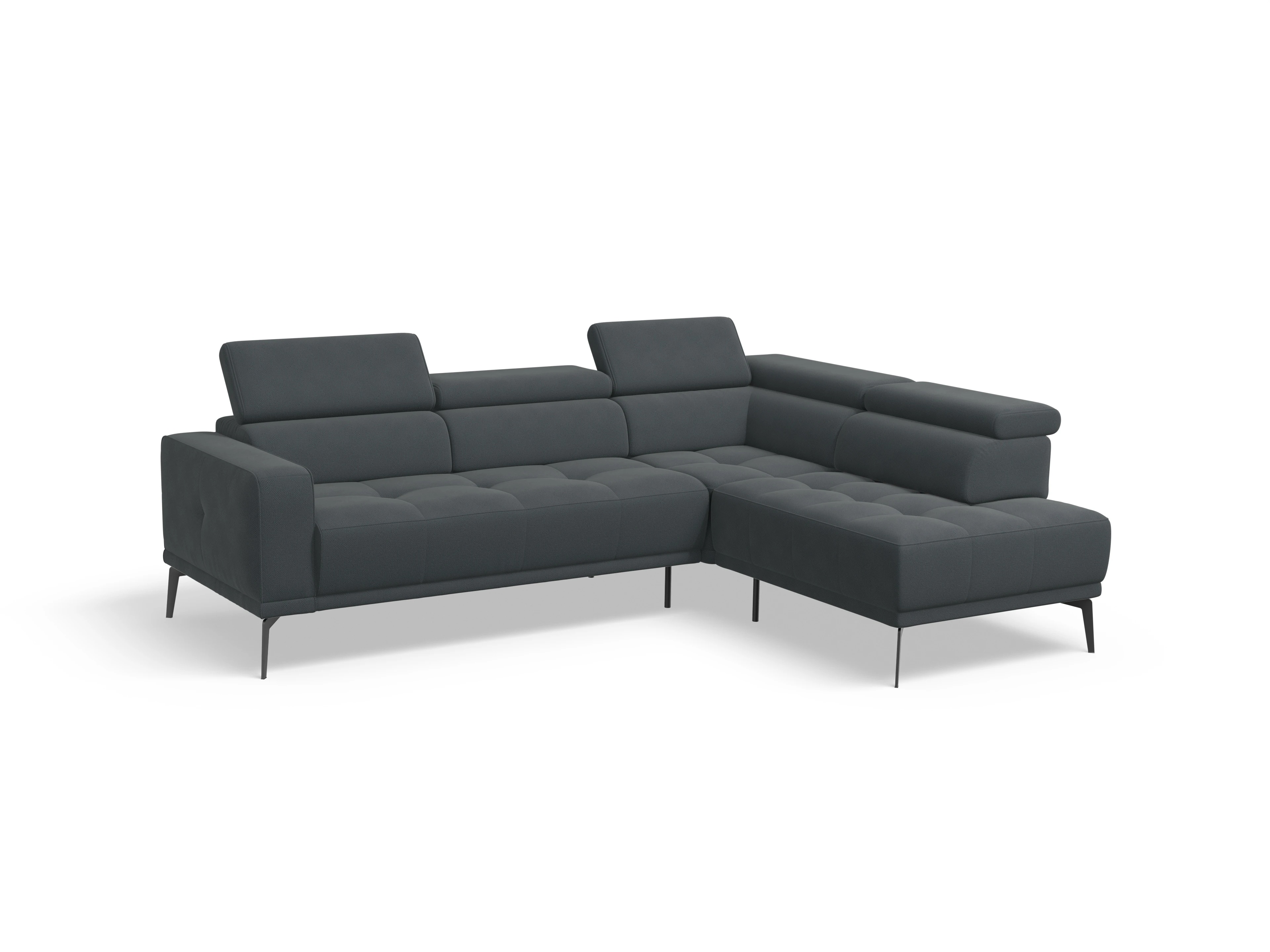 Ansicht des Produktes Marco Ecksofa rechts Abschluss offen in Stoff Grau