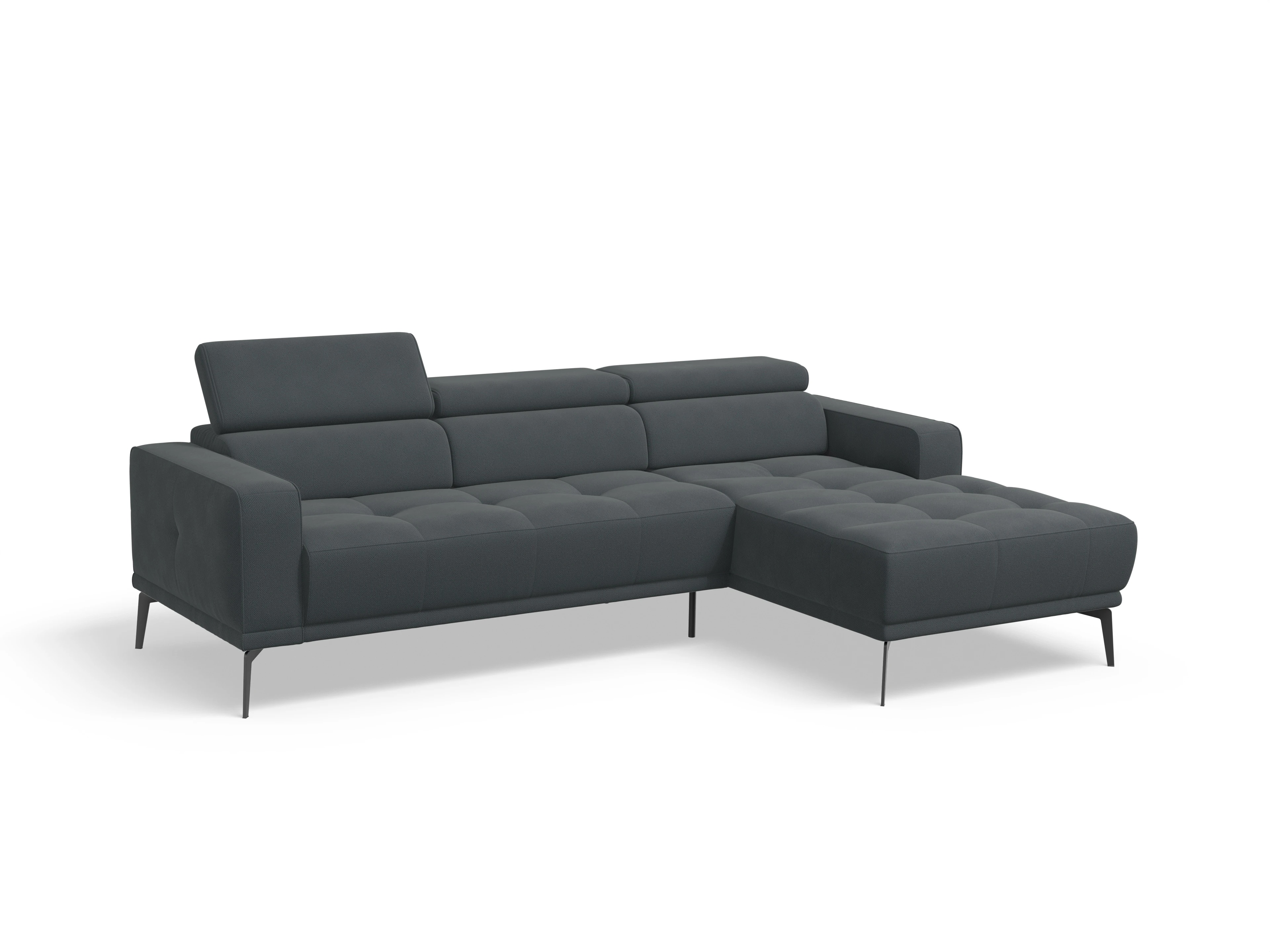 Ansicht des Produktes Marco Ecksofa rechts Abschluss offen in Stoff Grau