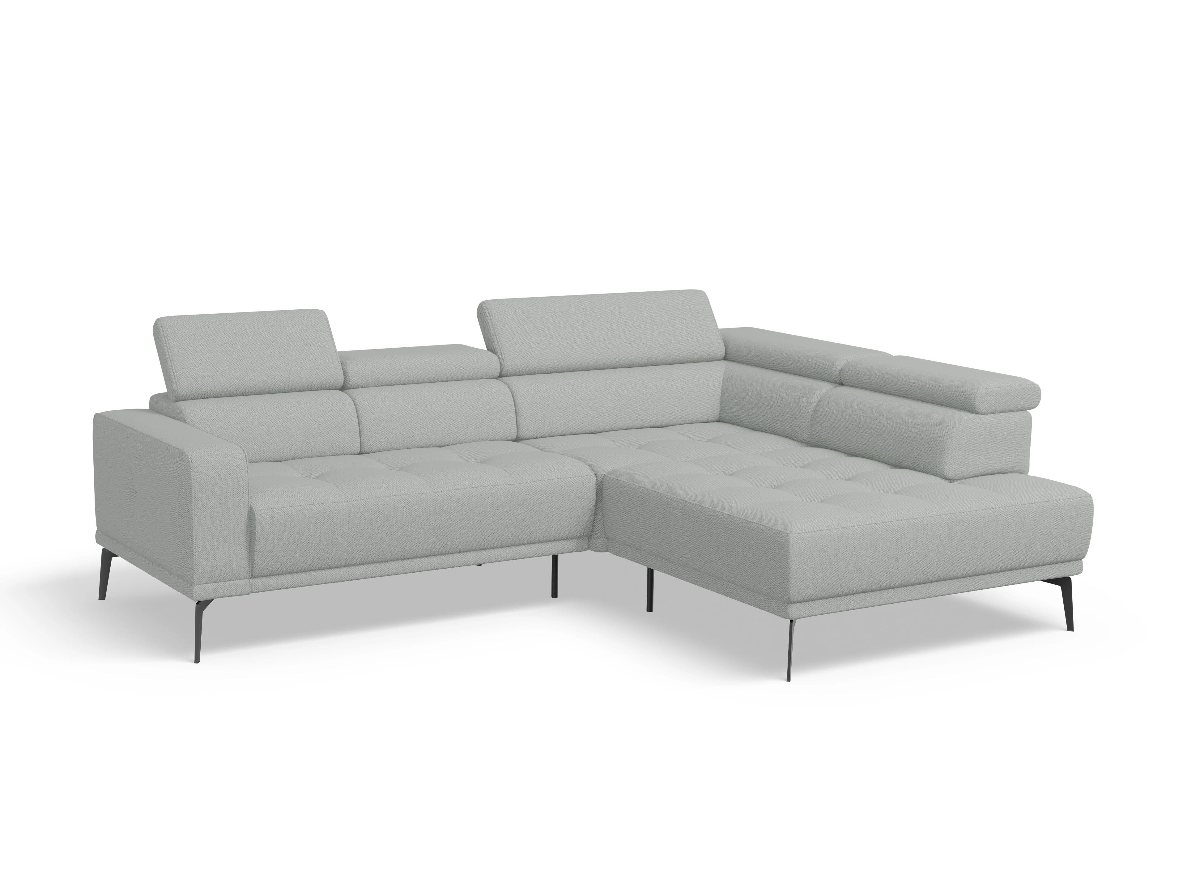 Ansicht des Produktes Marco Ecksofa rechts Abschluss offen in Stoff Grau