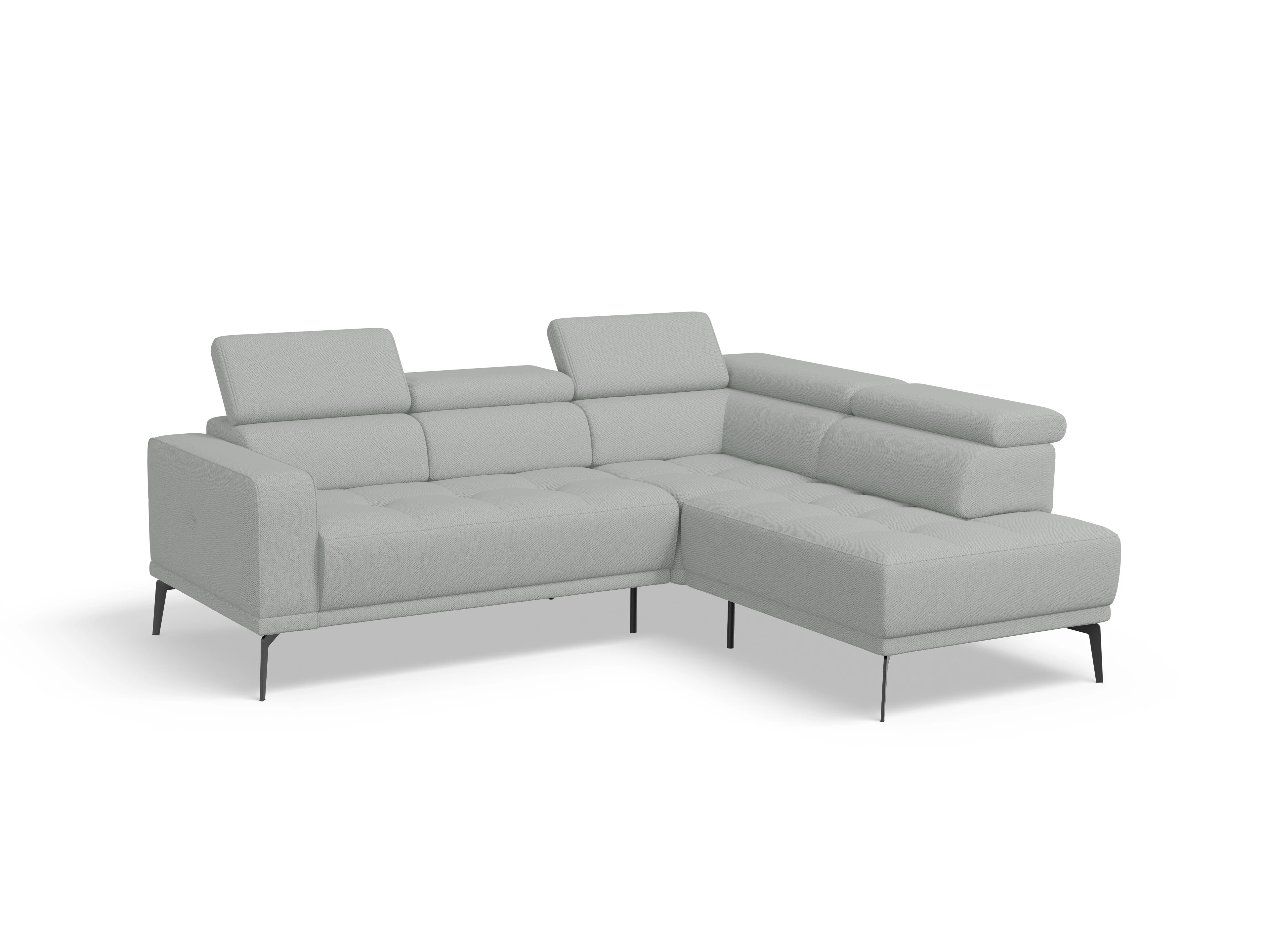 Ansicht des Produktes Marco Ecksofa rechts Abschluss offen in Stoff Grau