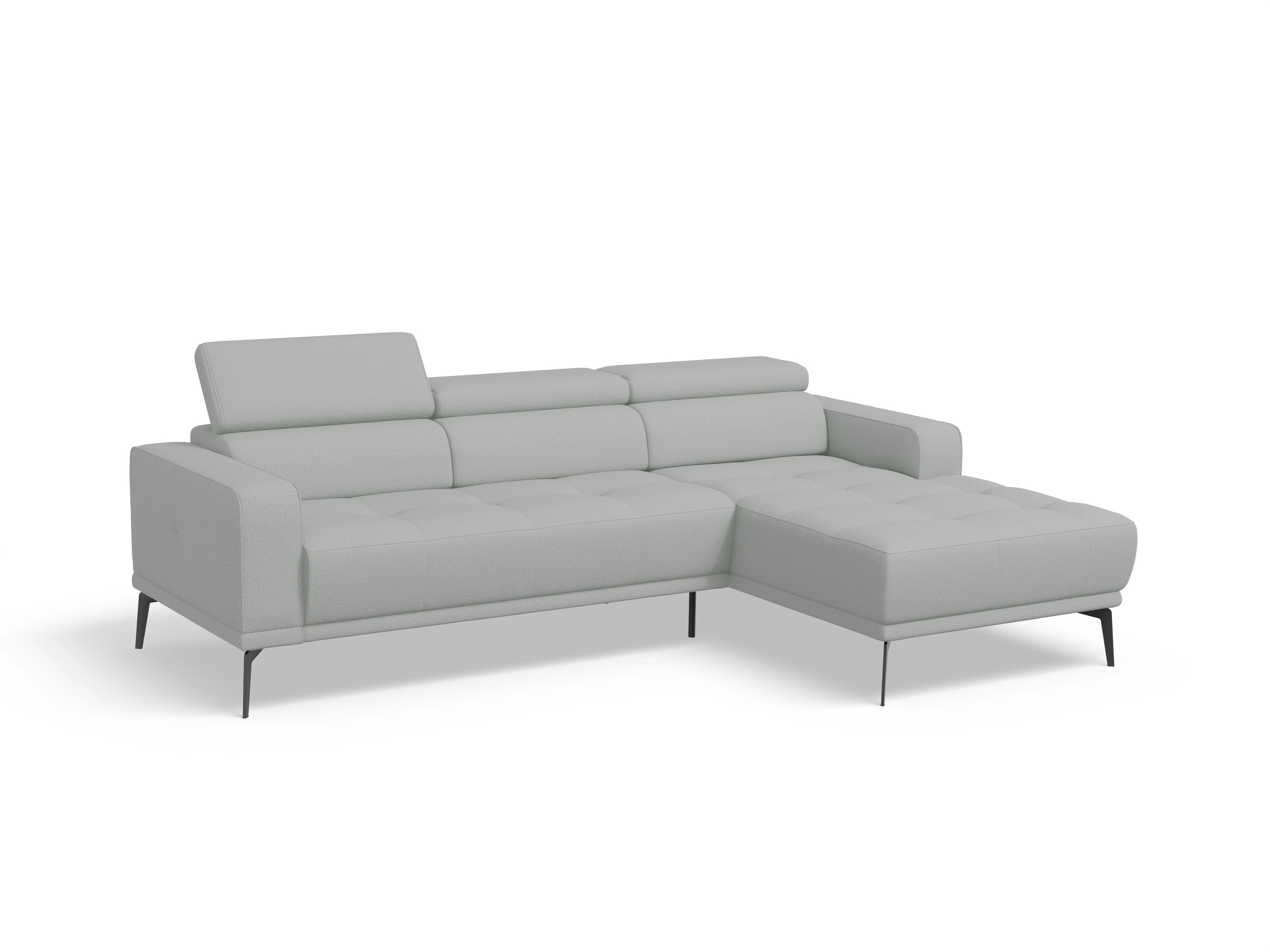 Ansicht des Produktes Marco Ecksofa rechts Abschluss offen in Stoff Grau