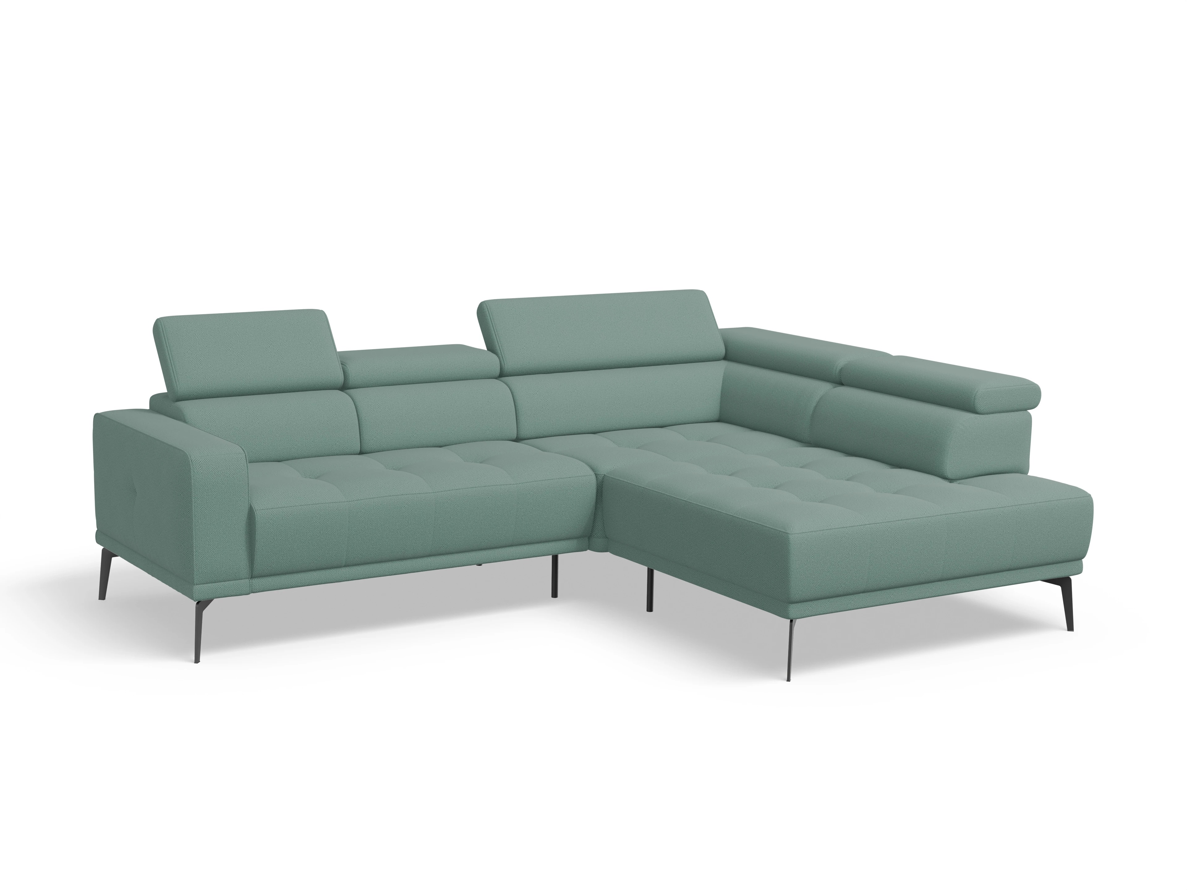 Marco Aho gr Small R (mit Funktionen) Ansicht des Produktes Marco Ecksofa rechts Abschluss offen in Stoff Blau