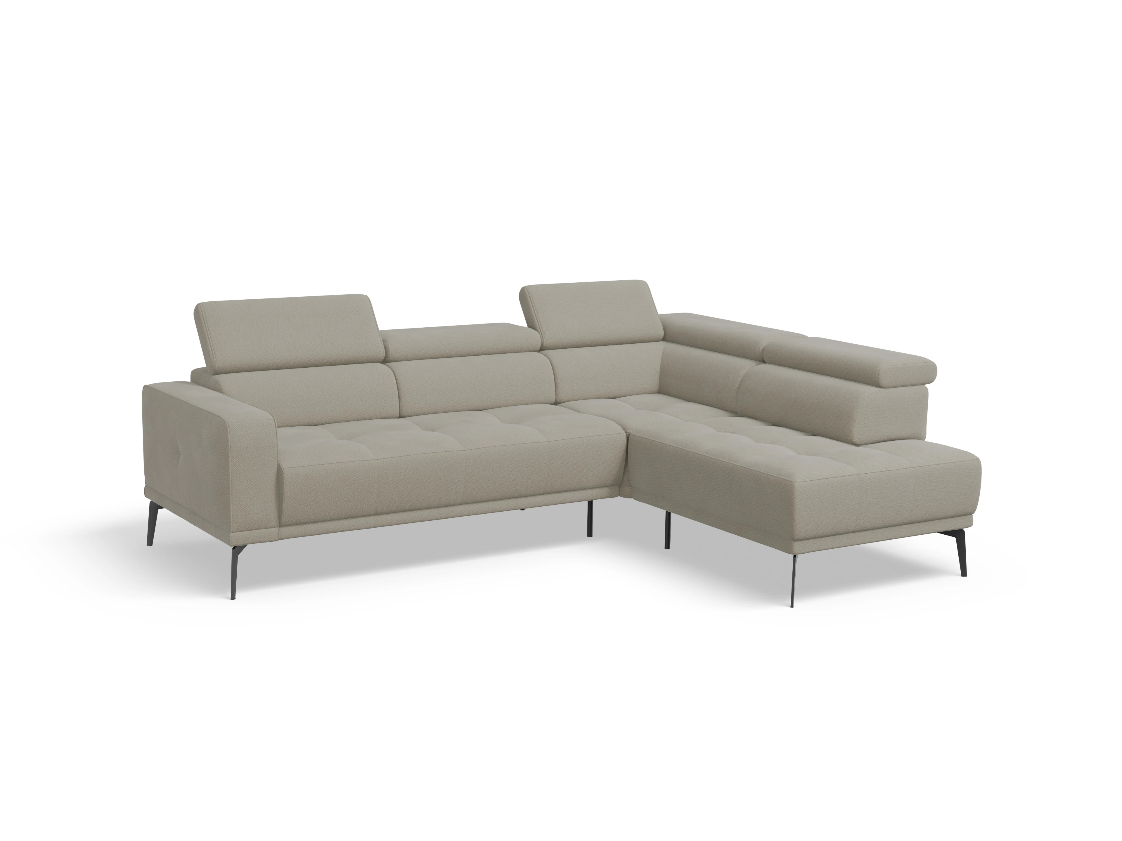 Ansicht des Produktes Marco Ecksofa rechts Abschluss offen in Stoff Braun