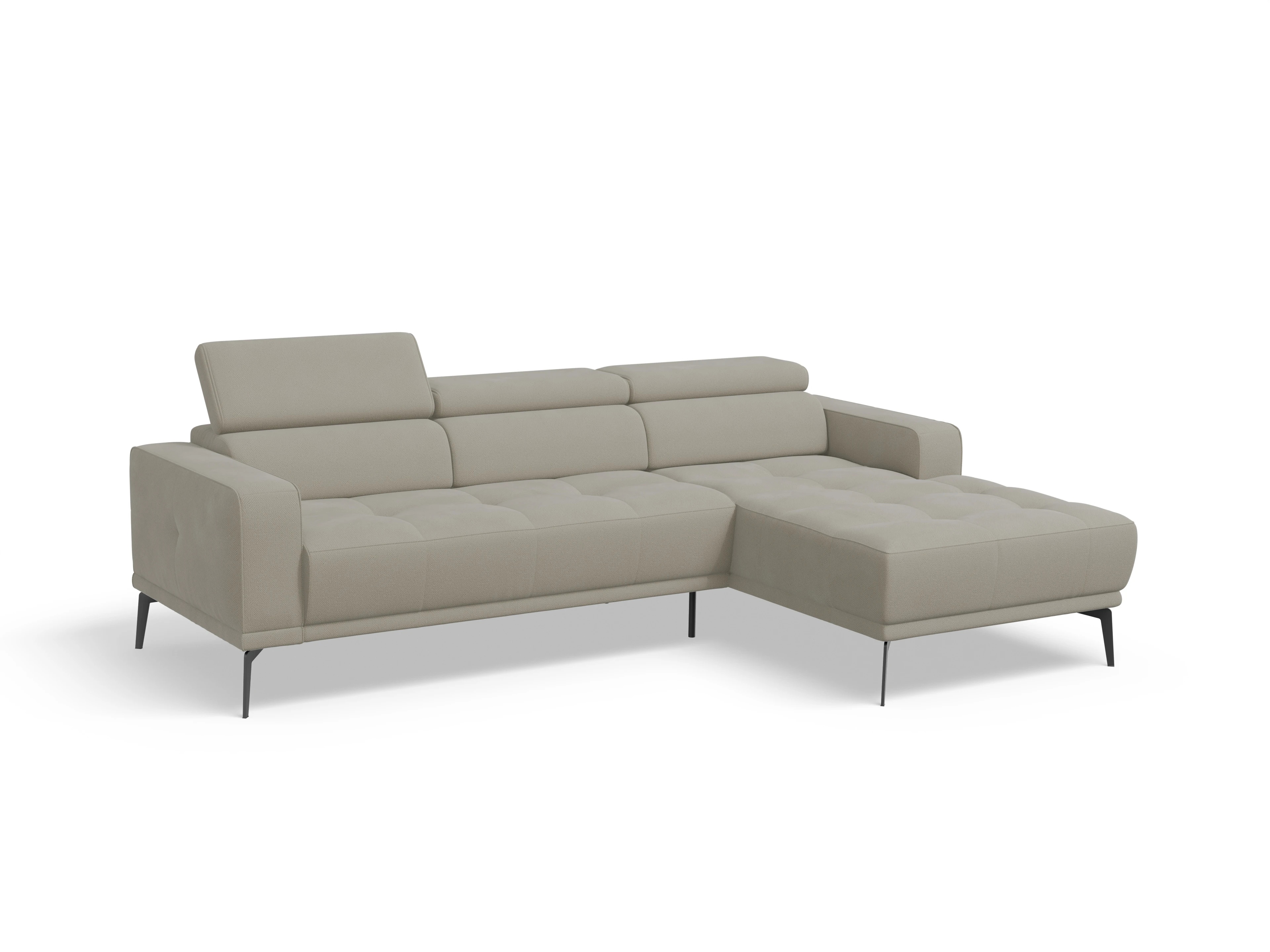 Ansicht des Produktes Marco Ecksofa rechts Abschluss offen in Stoff Braun