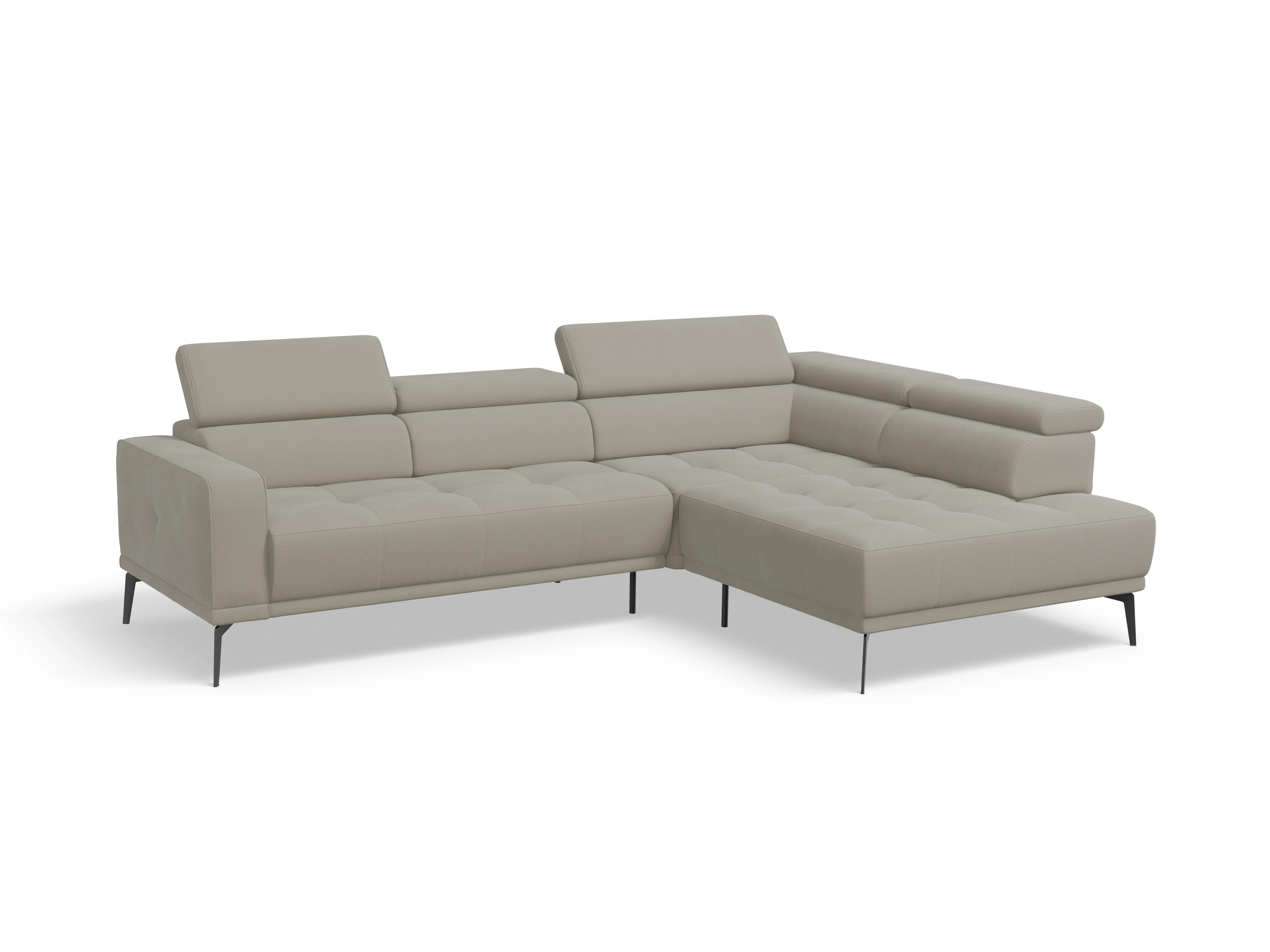 Ansicht des Produktes Marco Ecksofa rechts Abschluss offen in Stoff Braun