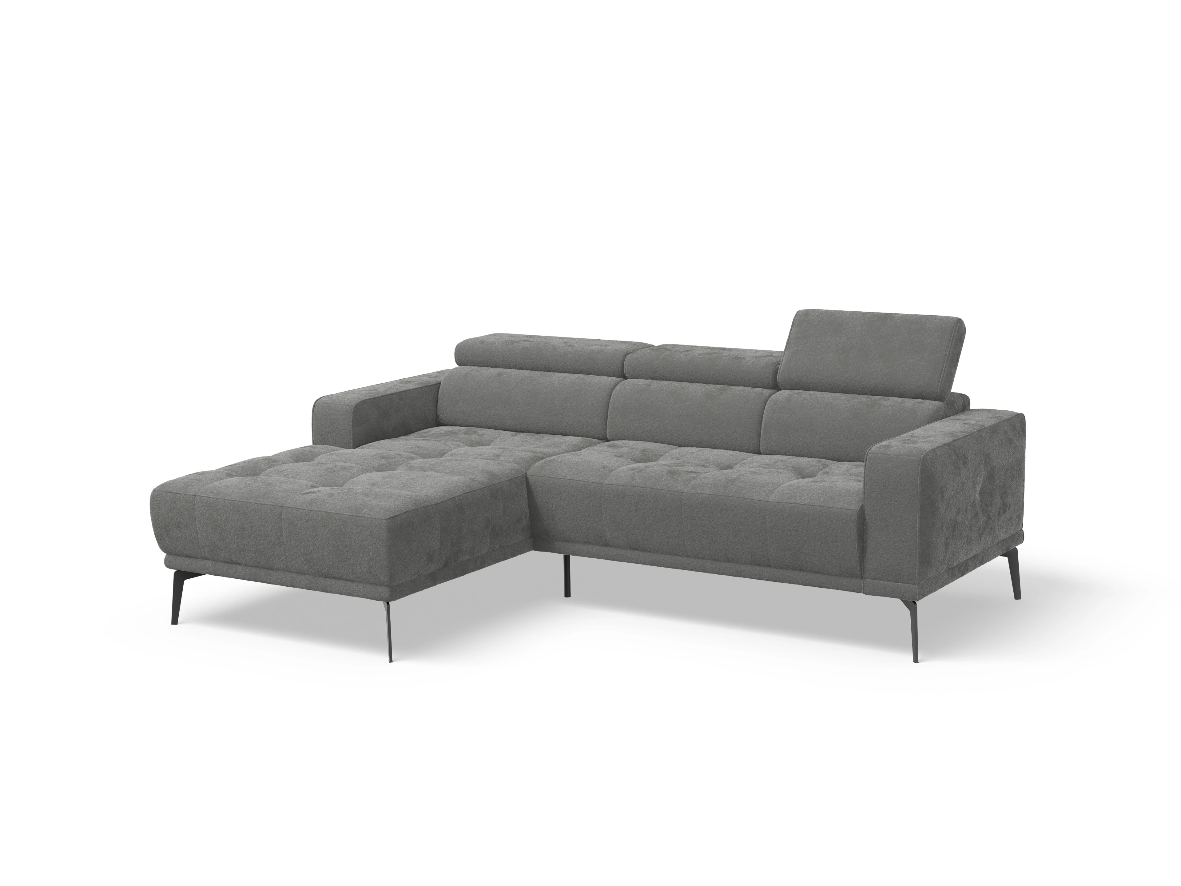 Ansicht des Produktes Marco Wohnlandschaft Armlehne rechts Abschluss offen links in Stoff Grau