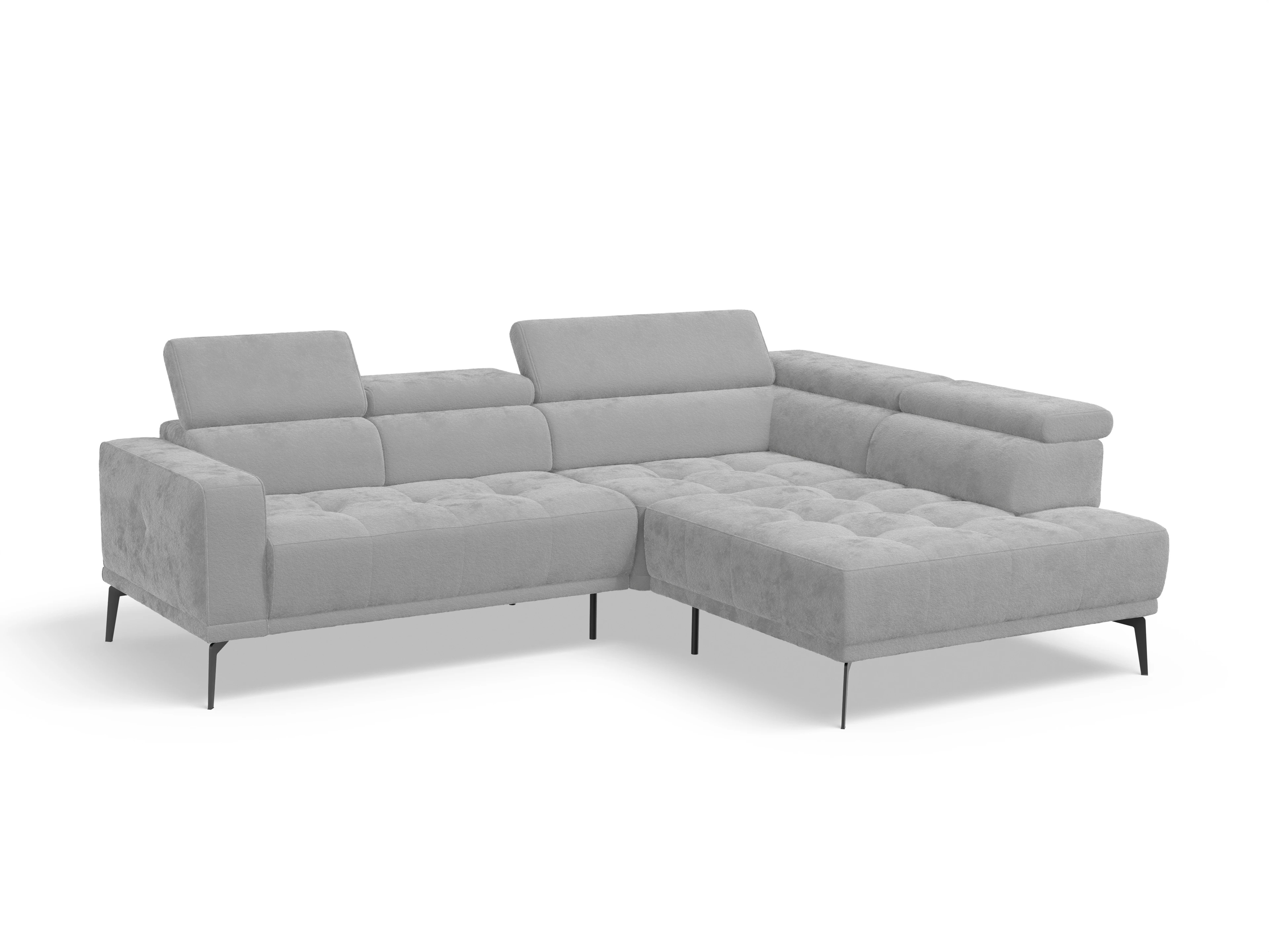 Ansicht des Produktes Marco Ecksofa rechts Abschluss offen in Stoff Grau