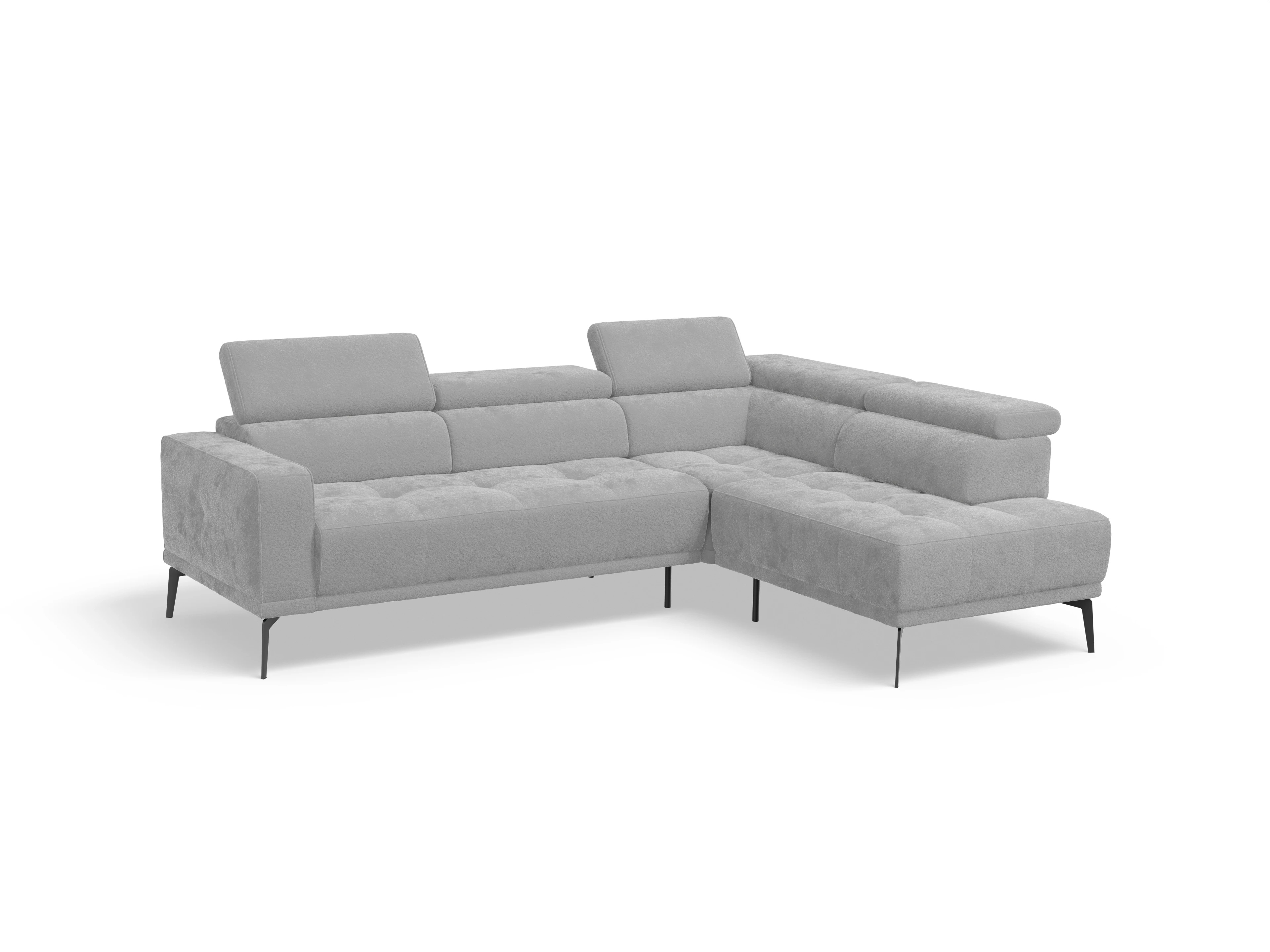 Ansicht des Produktes Marco Ecksofa rechts Abschluss offen in Stoff Grau