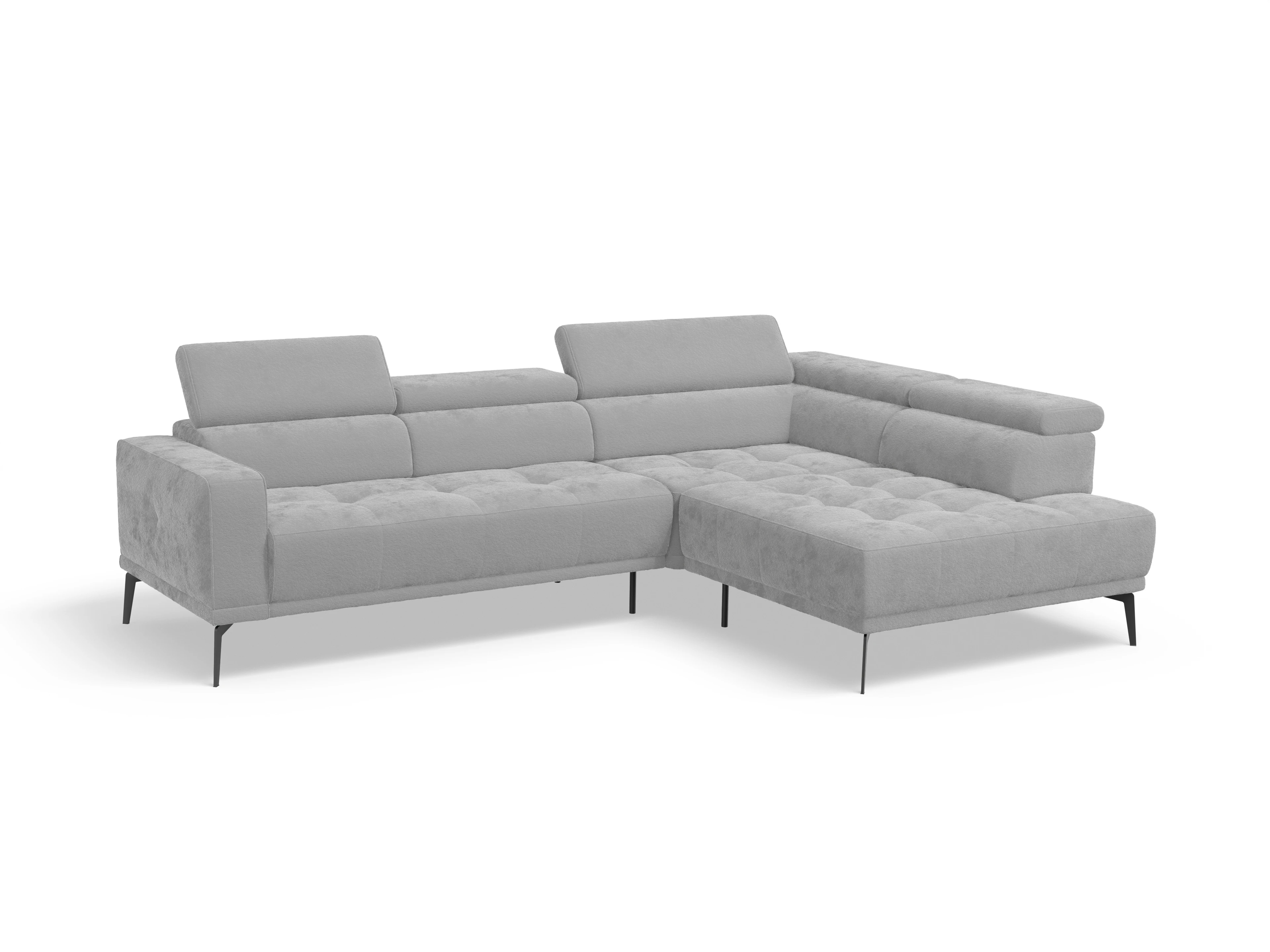 Ansicht des Produktes Marco Ecksofa rechts Abschluss offen in Stoff Grau