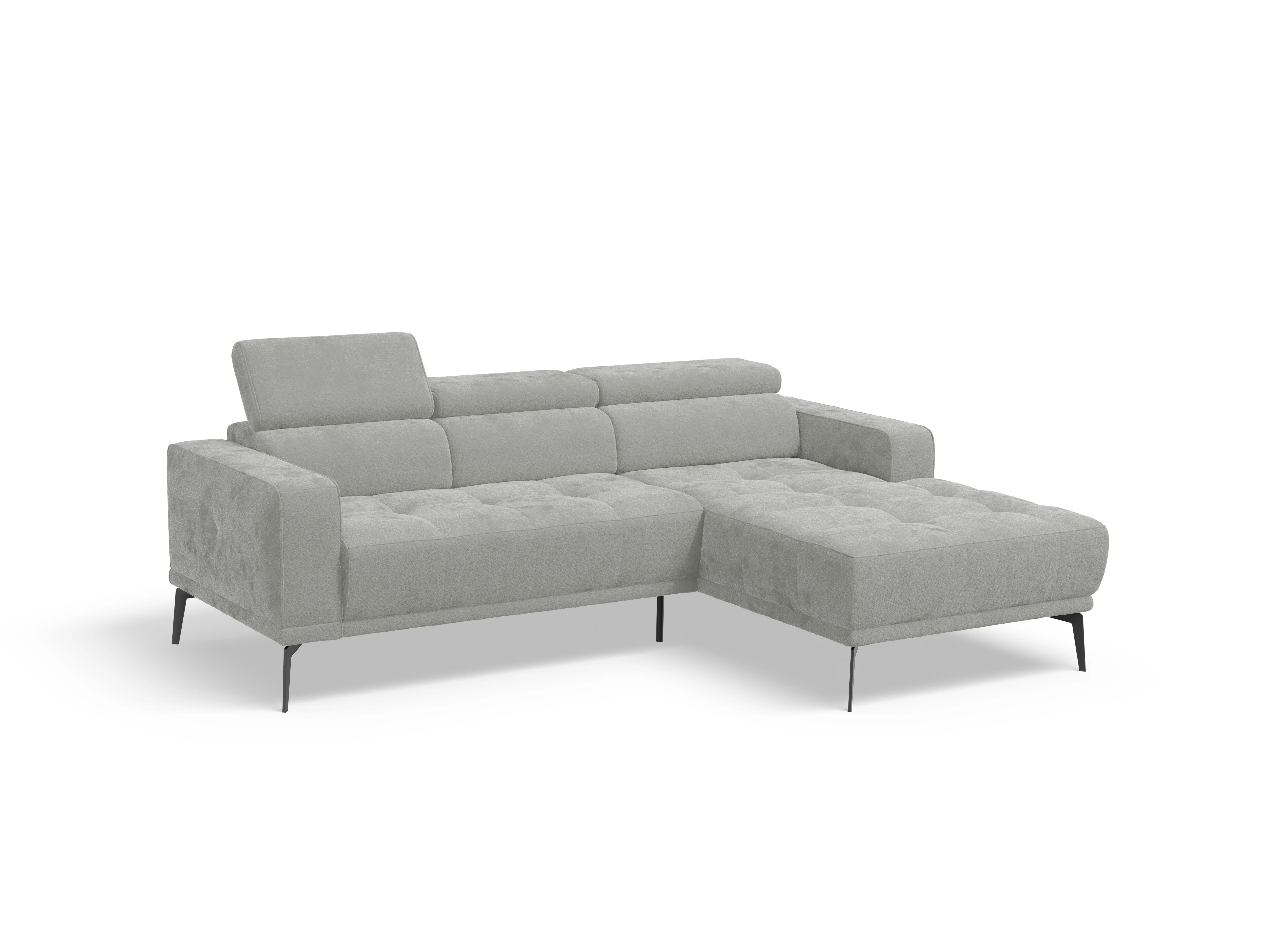 Ansicht des Produktes Marco Ecksofa rechts Abschluss offen in Stoff Grau