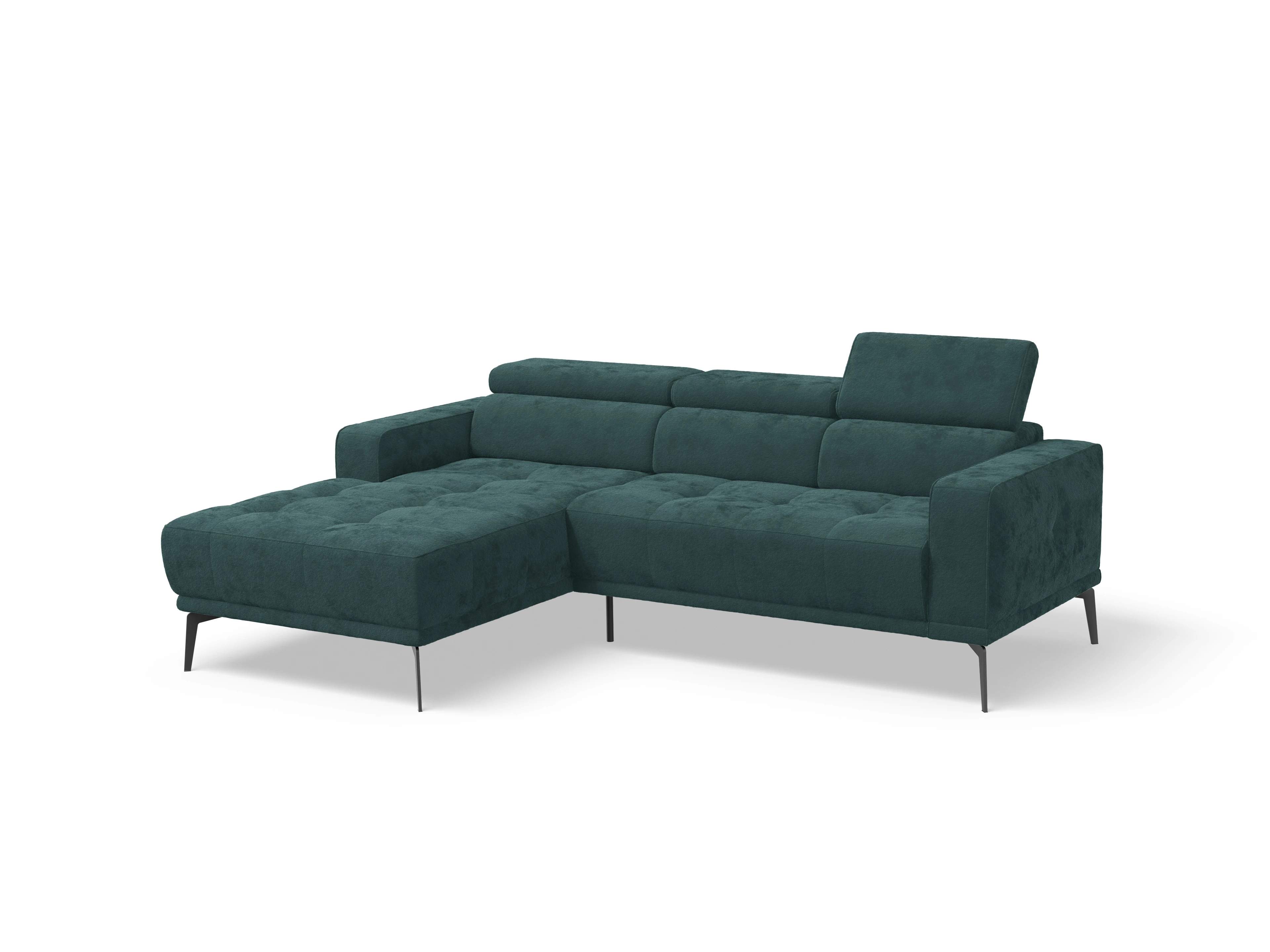 Marco LO Small L Ansicht des Produktes Marco Wohnlandschaft Armlehne rechts Abschluss offen links in Stoff Blau