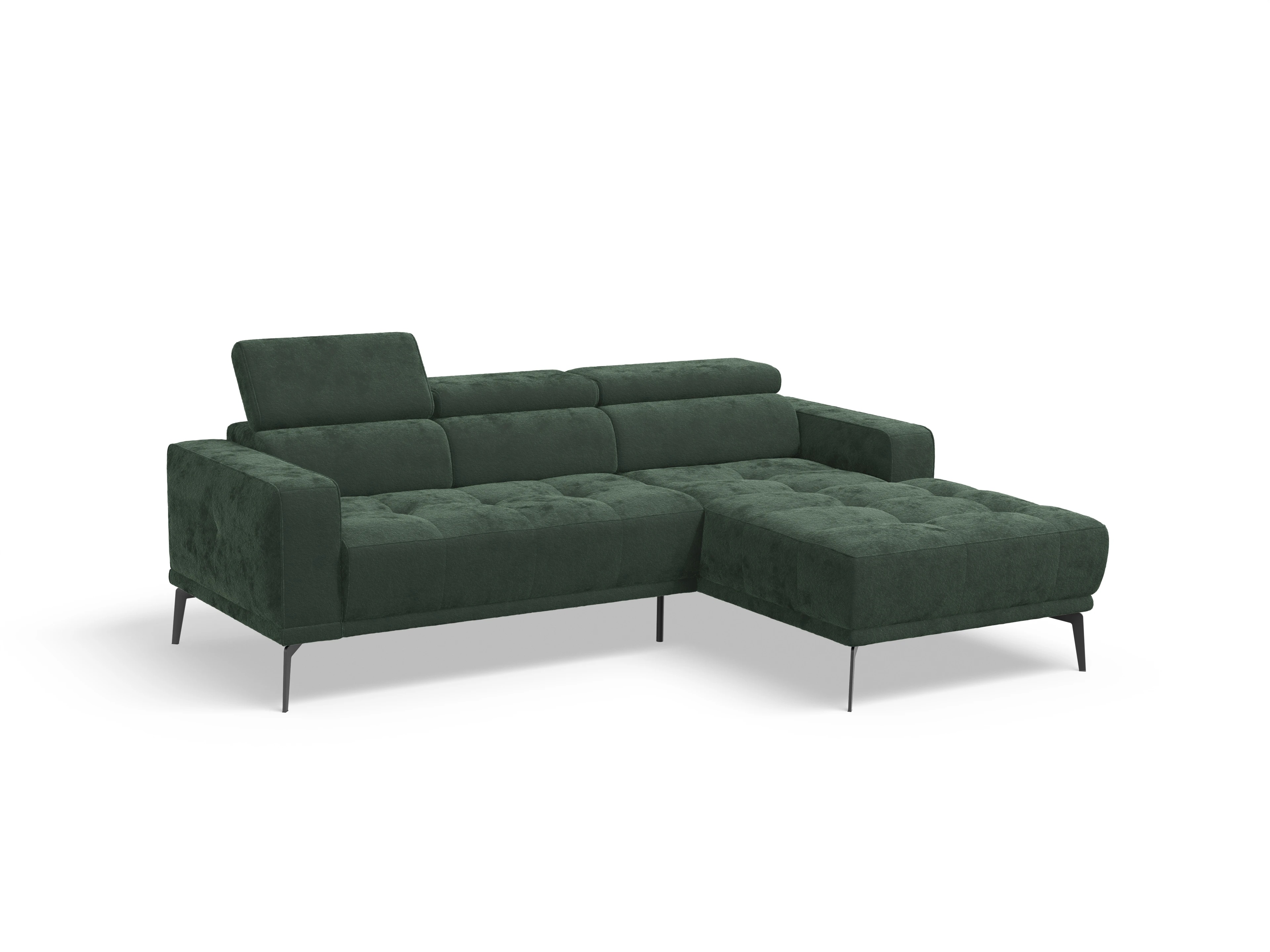 Marco LO Small R Ansicht des Produktes Marco Ecksofa rechts Abschluss offen in Stoff Grün