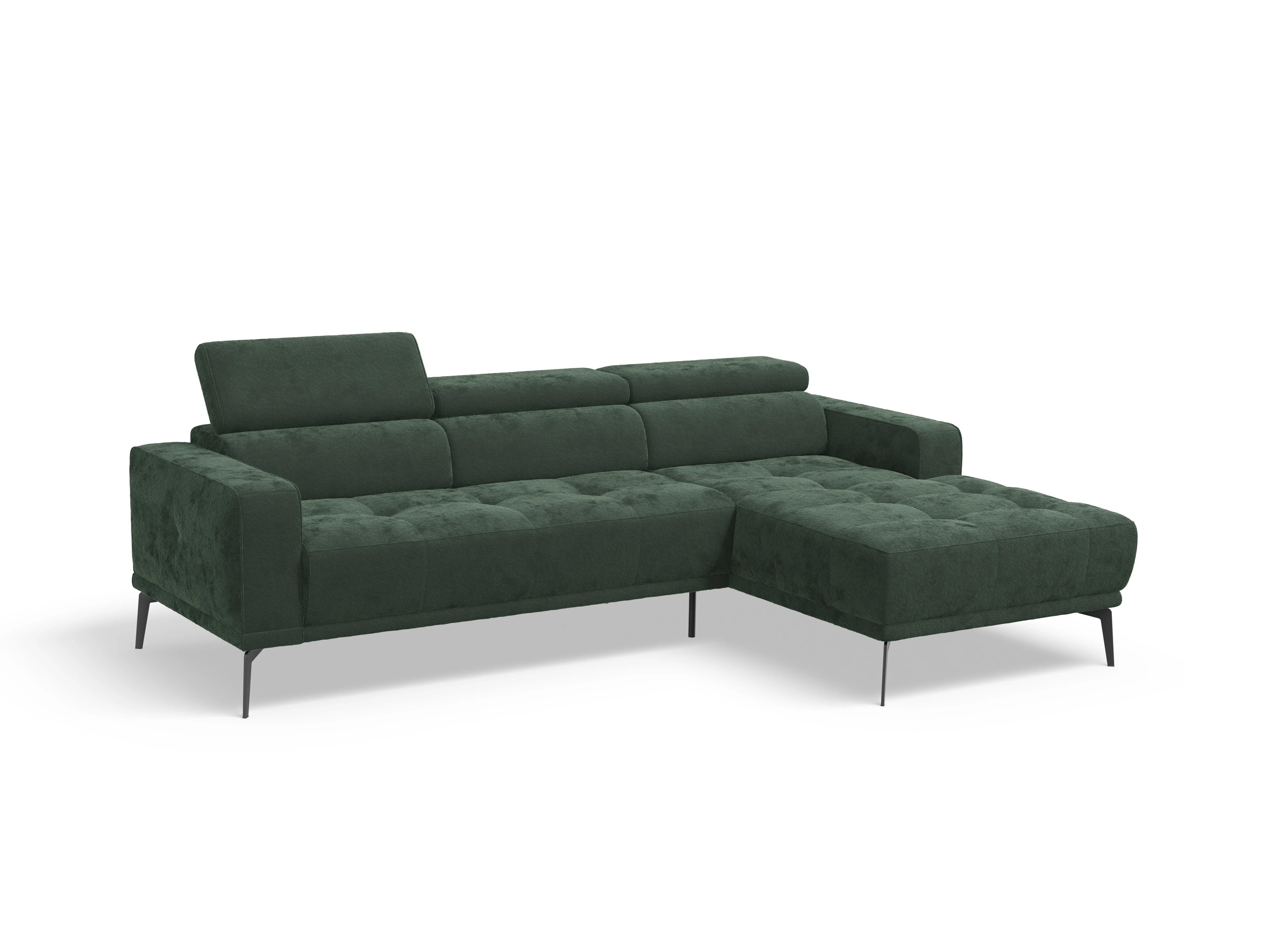 Ansicht des Produktes Marco Ecksofa rechts Abschluss offen in Stoff Grün
