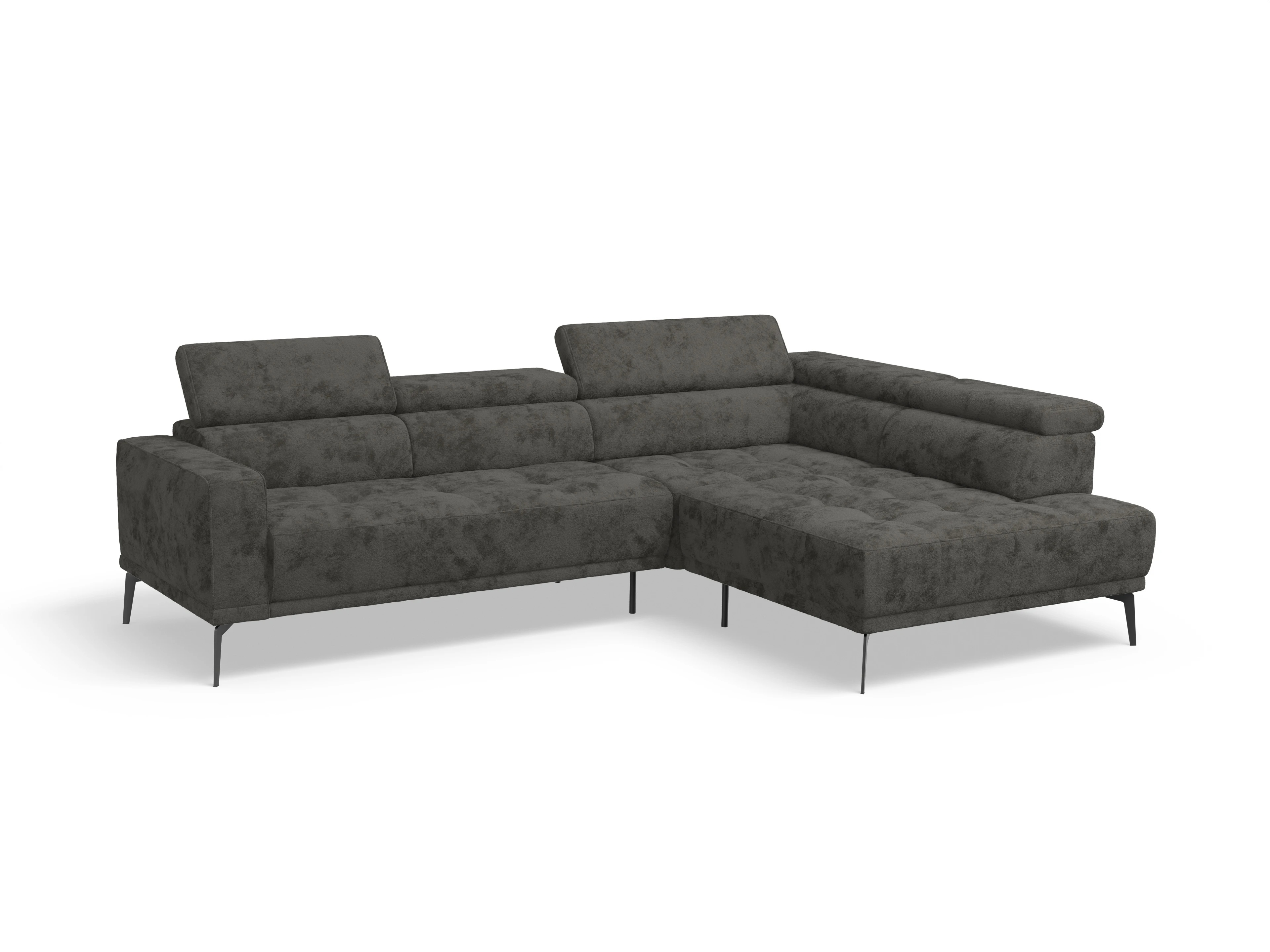 Marco Aho gr Medium R Ansicht des Produktes Marco Ecksofa rechts Abschluss offen in Stoff Braun