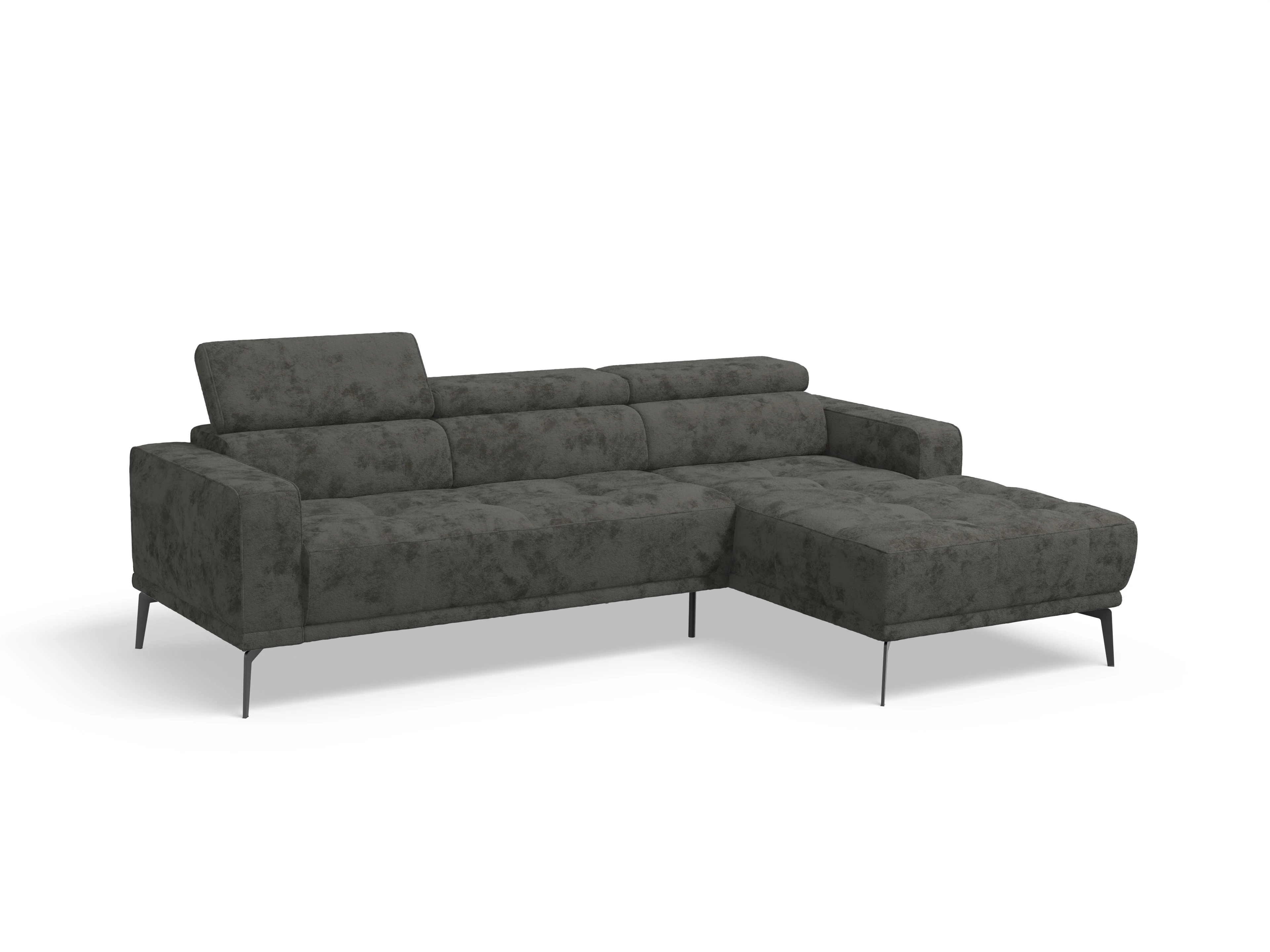 Ansicht des Produktes Marco Ecksofa rechts Abschluss offen in Stoff Braun