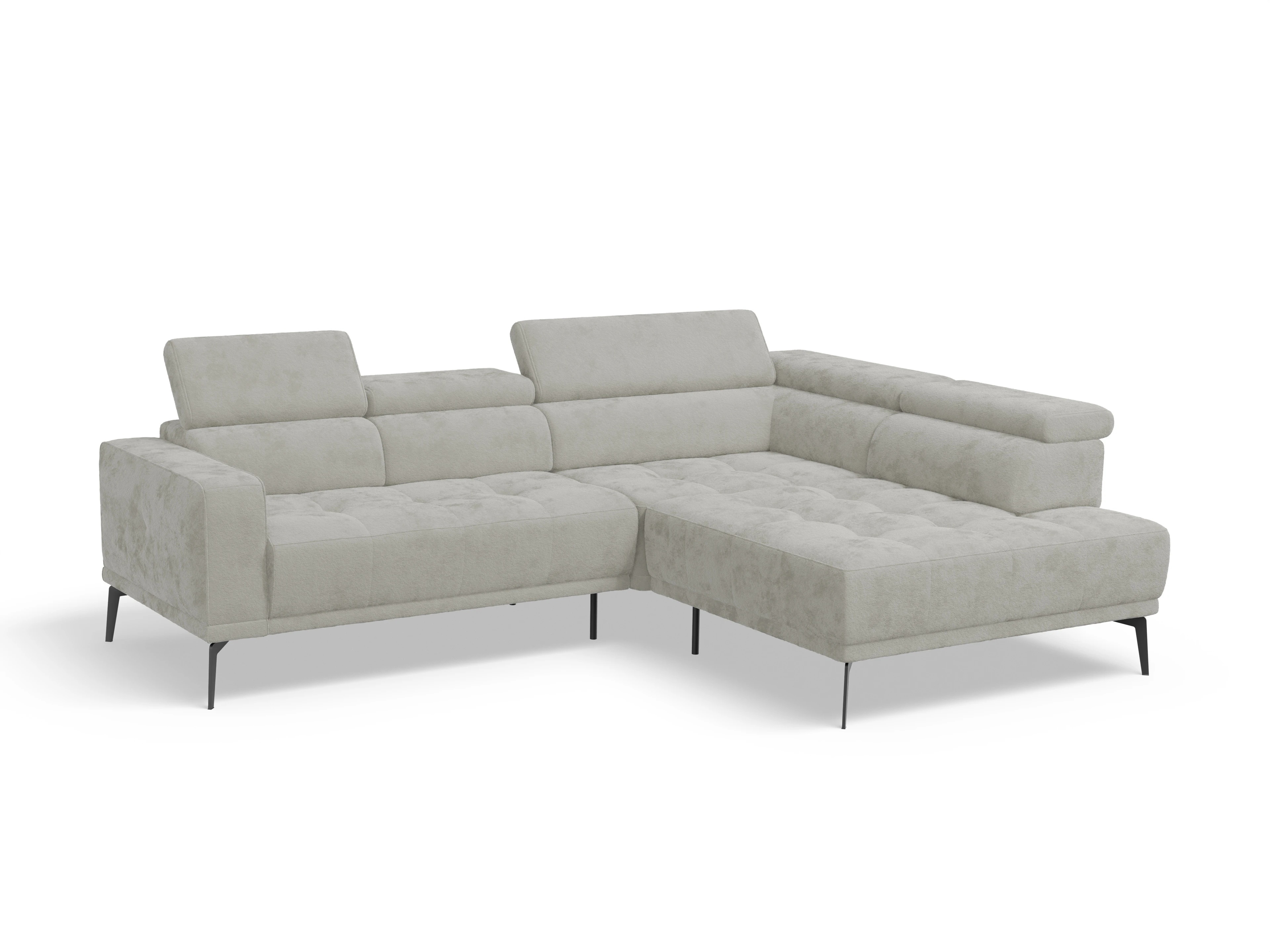 Ansicht des Produktes Marco Ecksofa rechts Abschluss offen in Stoff Beige