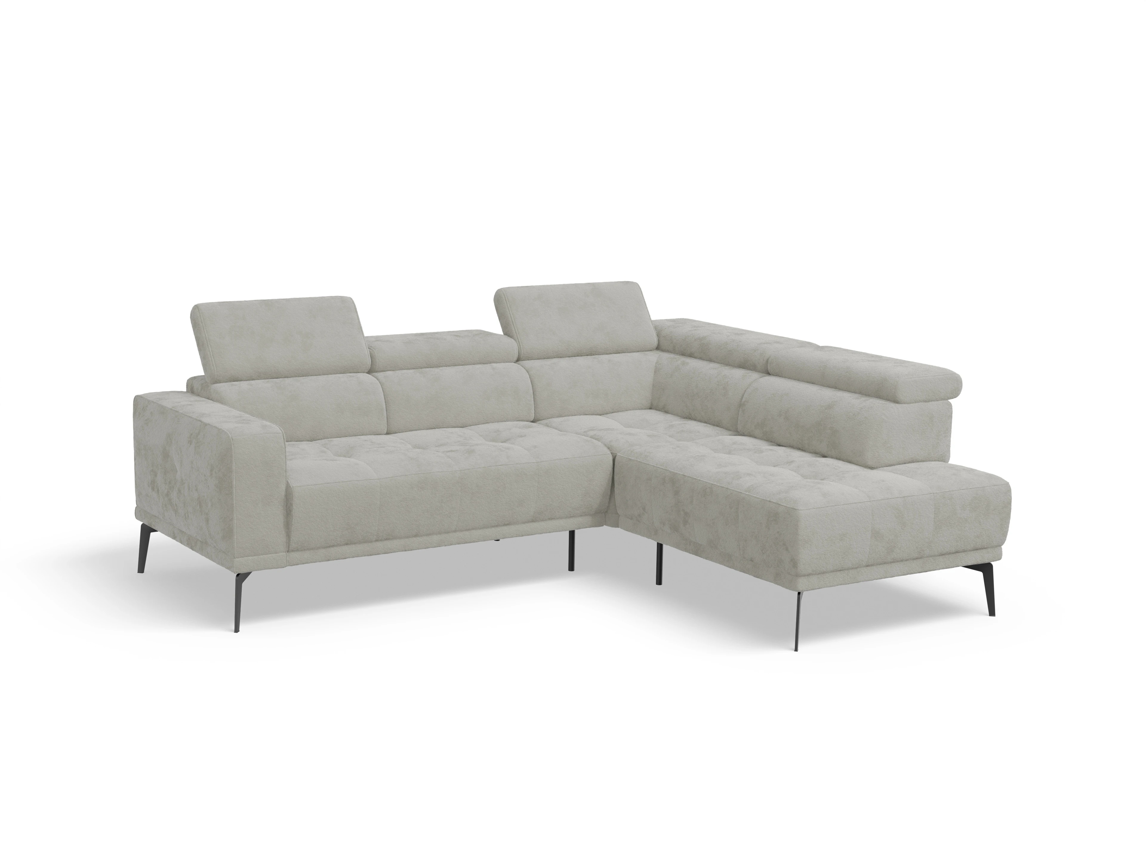 Ansicht des Produktes Marco Ecksofa rechts Abschluss offen in Stoff Beige
