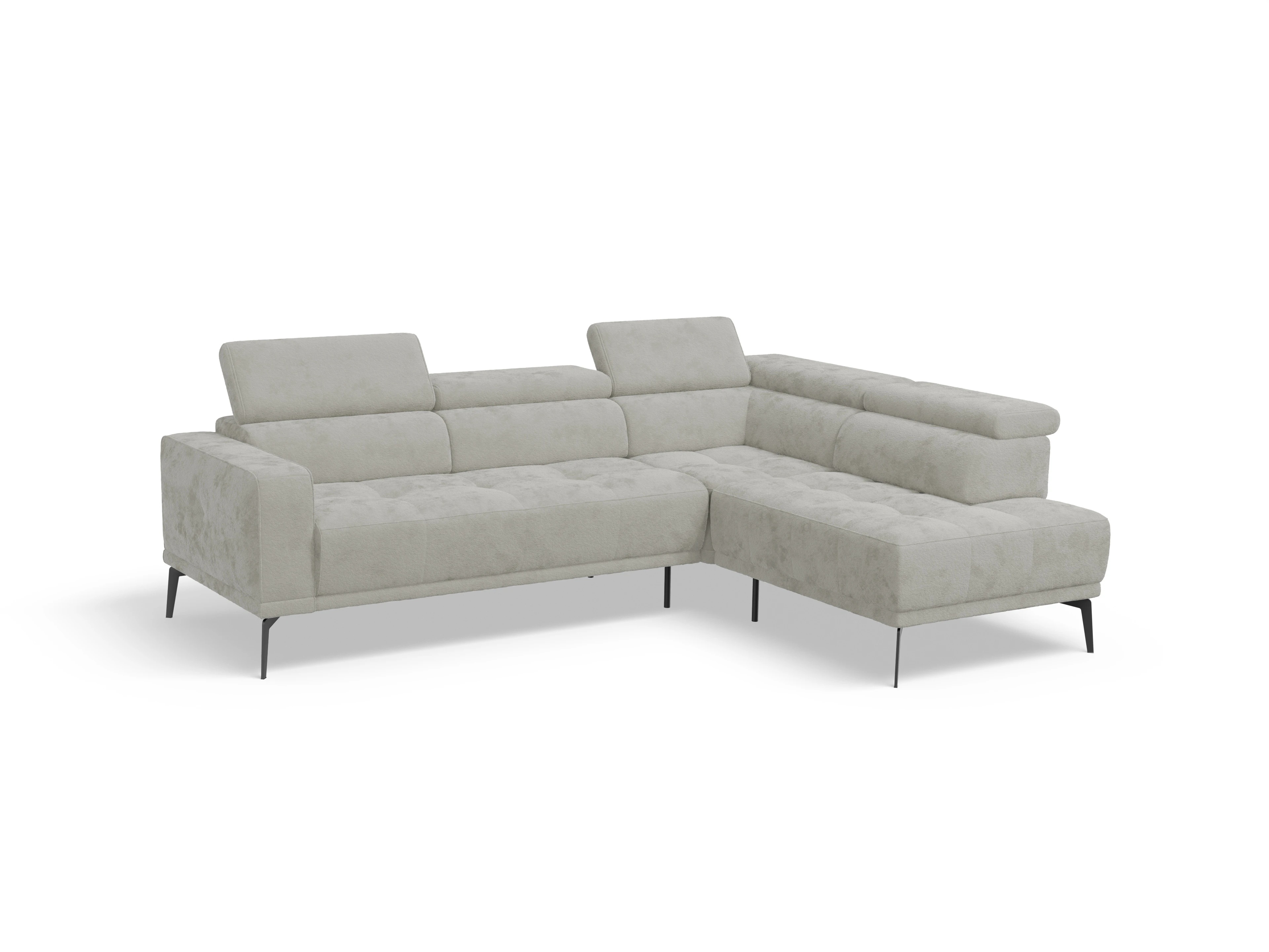 Ansicht des Produktes Marco Ecksofa rechts Abschluss offen in Stoff Beige
