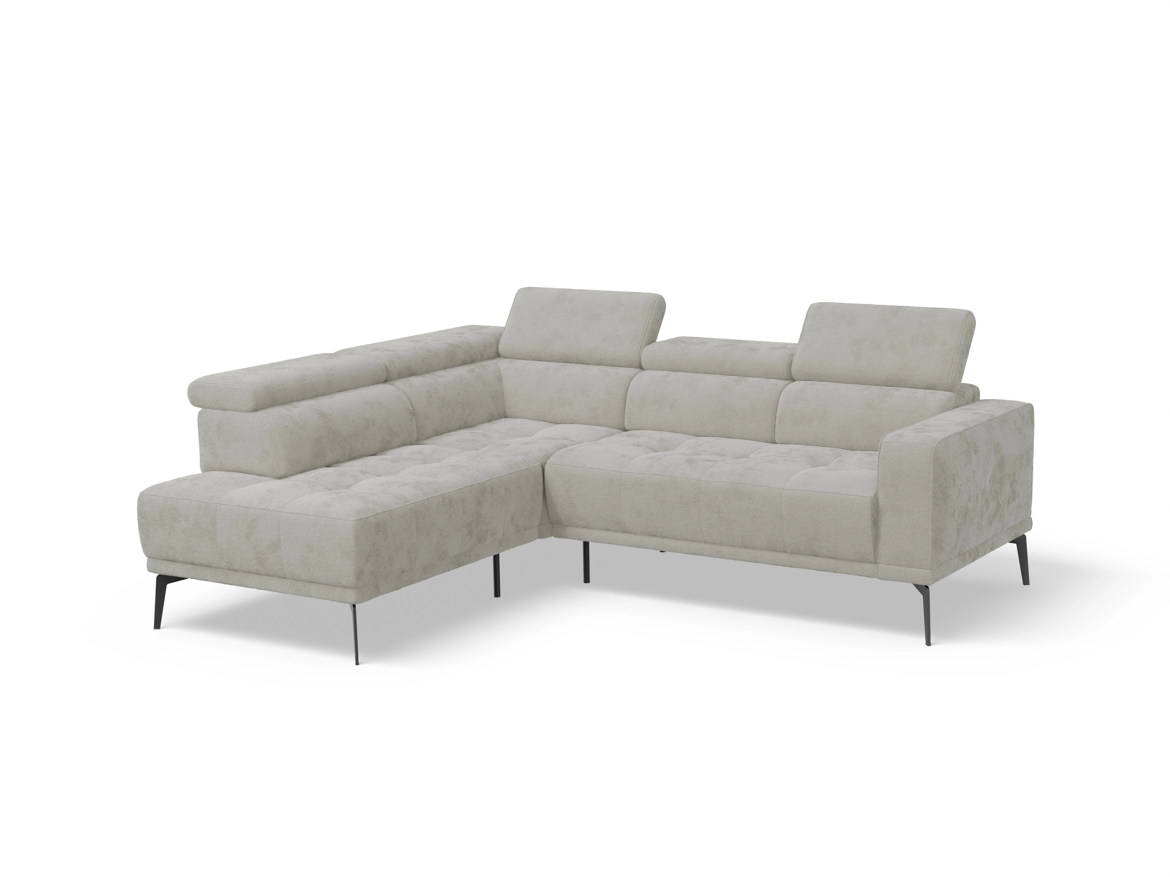 Ansicht des Produktes Marco Ecksofa links Abschluss offen in Stoff Beige