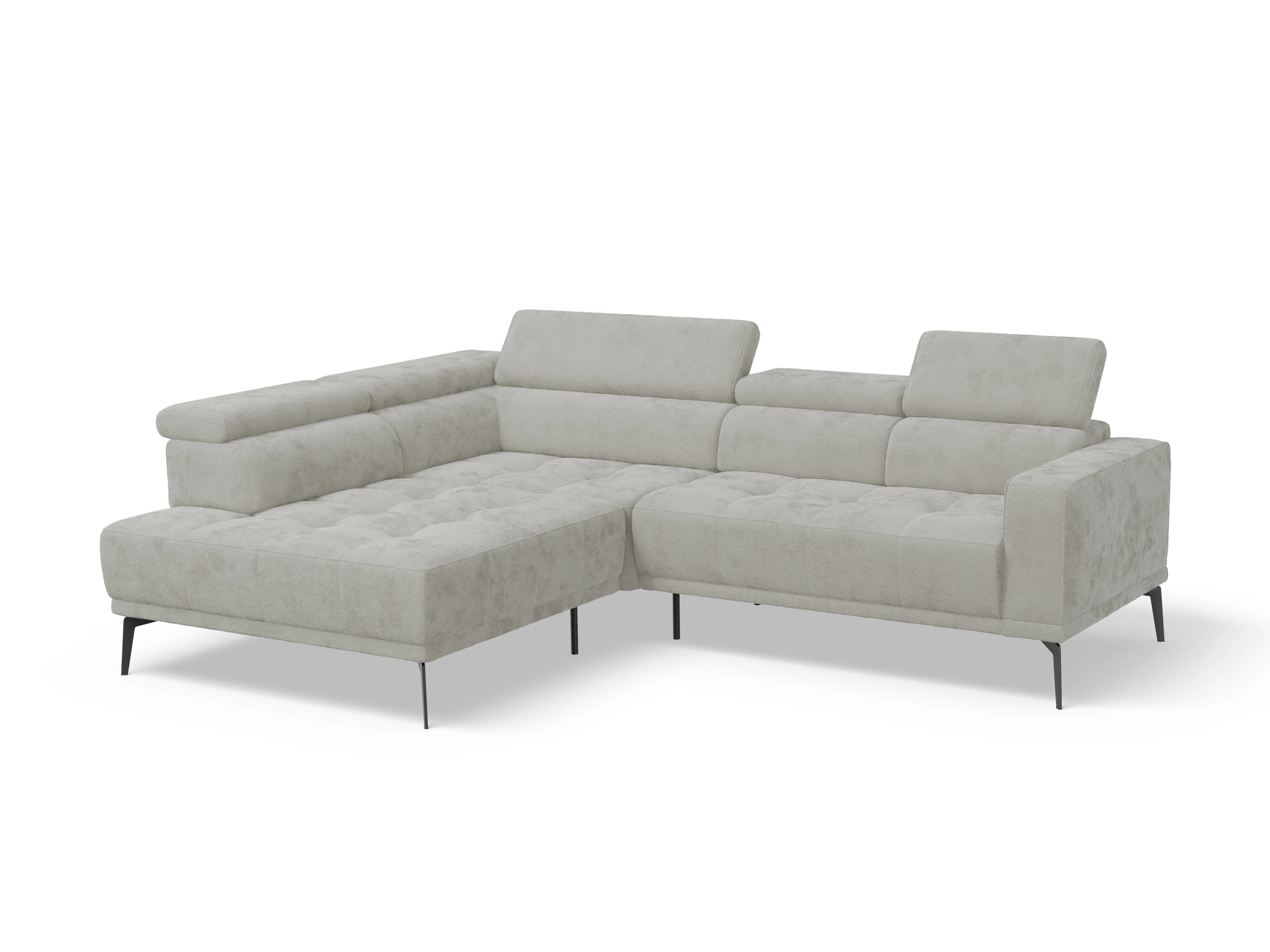 Marco Aho gr Small L Ansicht des Produktes Marco Ecksofa links Abschluss offen in Stoff Beige