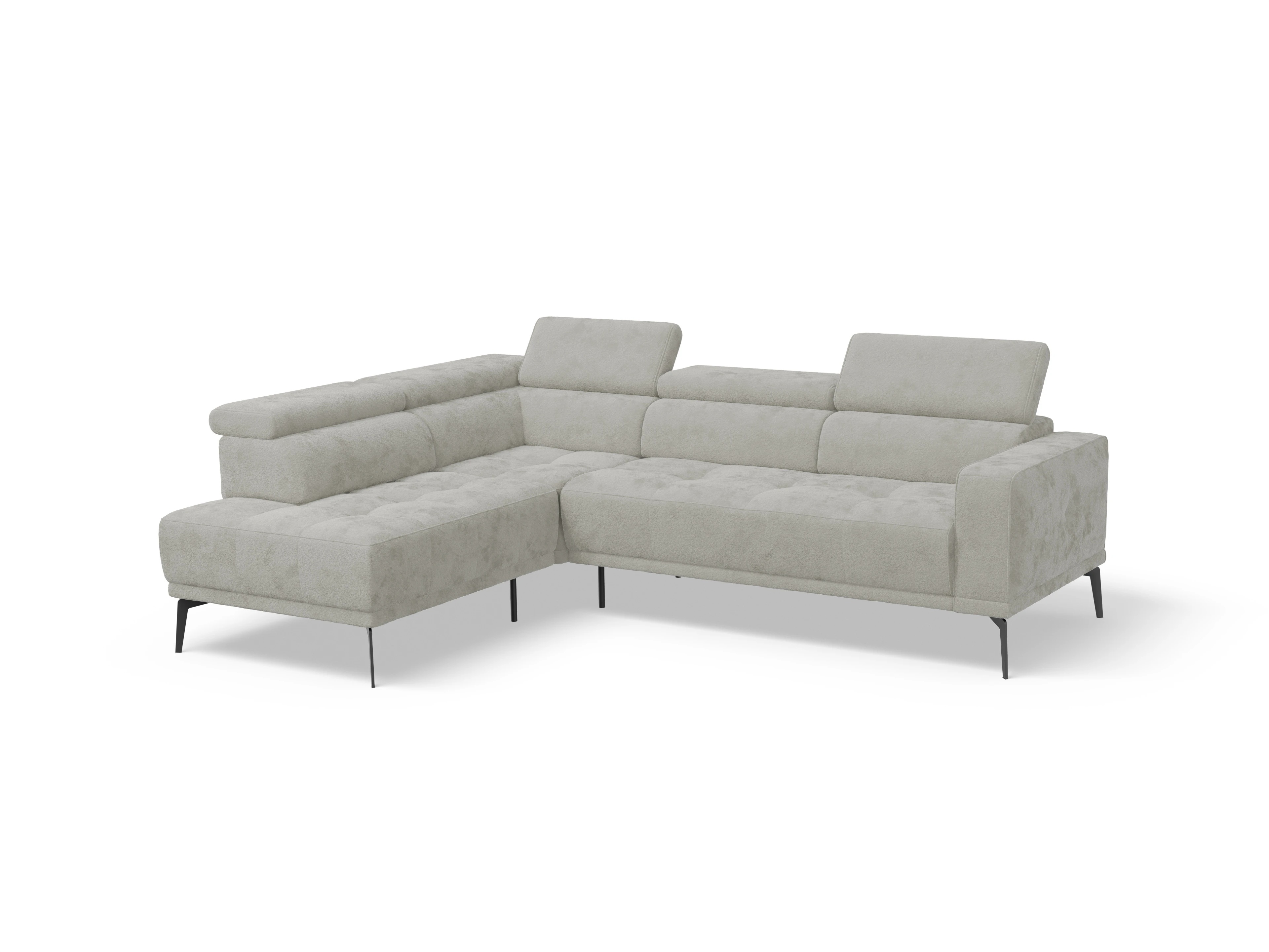 Ansicht des Produktes Marco Ecksofa links Abschluss offen in Stoff Beige