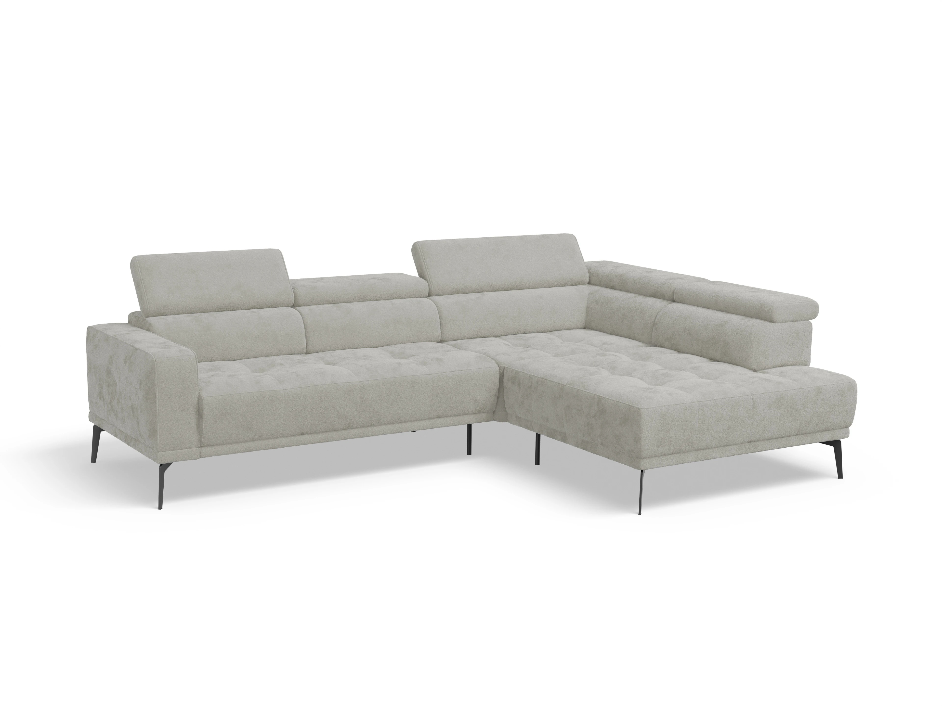 Ansicht des Produktes Marco Ecksofa rechts Abschluss offen in Stoff Beige