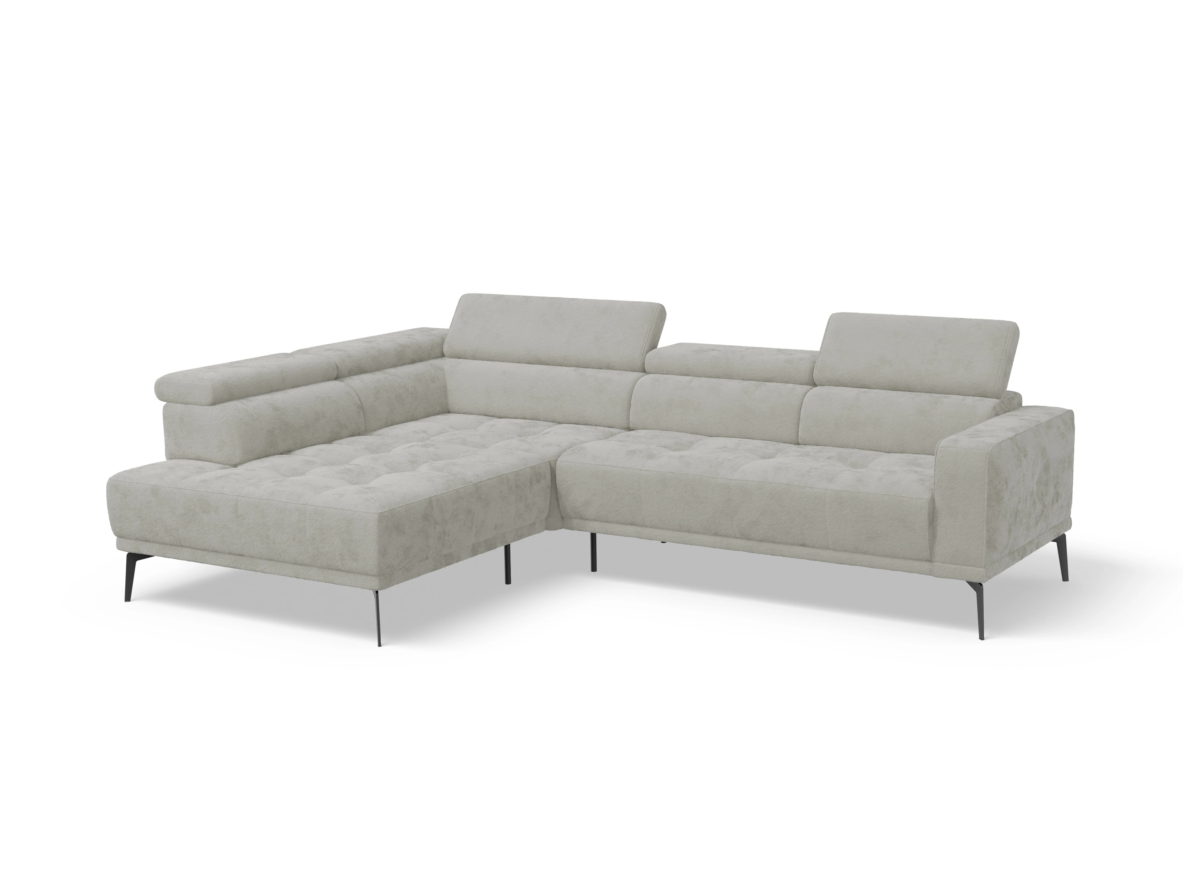 Ansicht des Produktes Marco Ecksofa links Abschluss offen in Stoff Beige