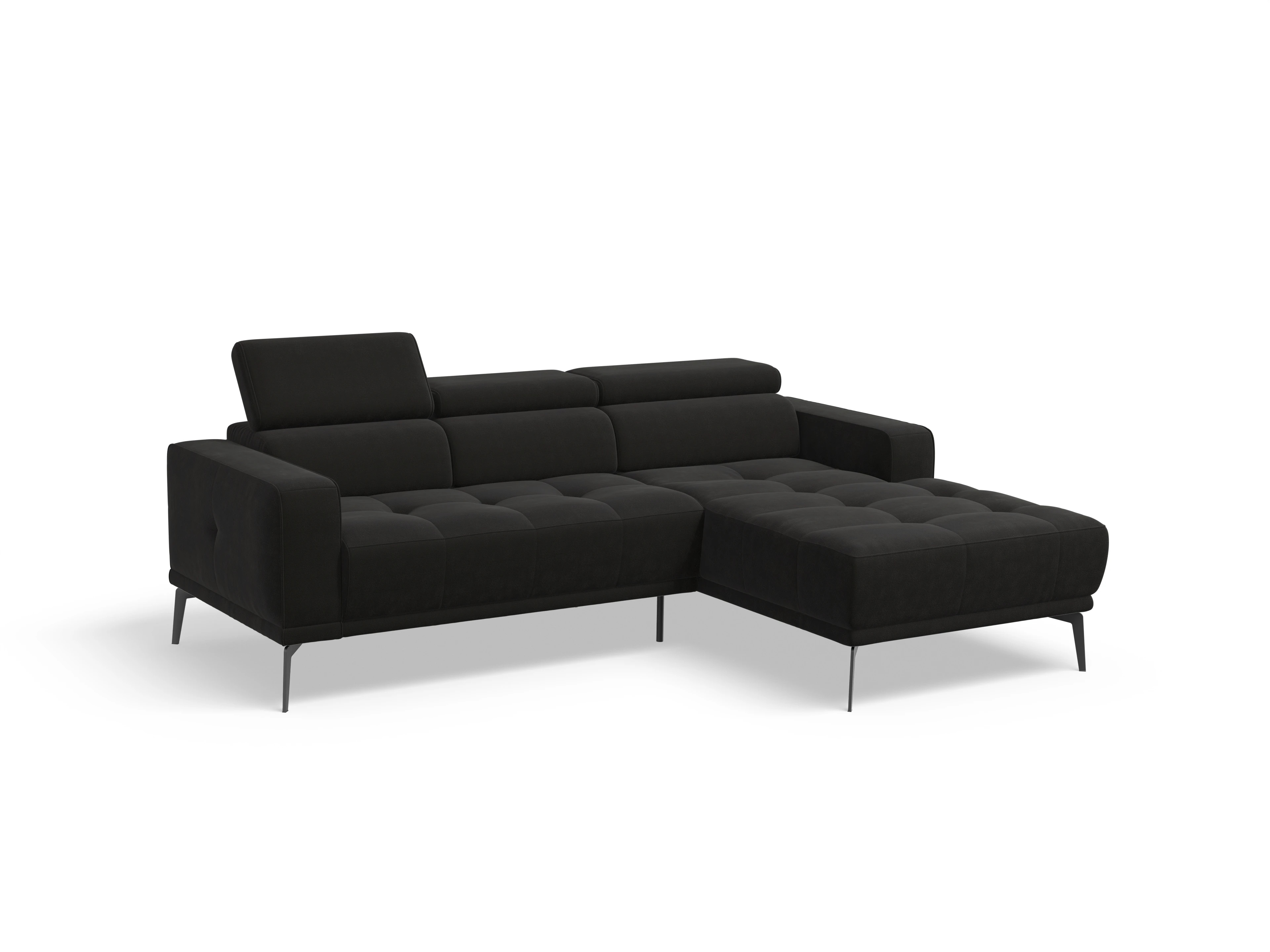 Ansicht des Produktes Marco Ecksofa rechts Abschluss offen in Stoff Braun
