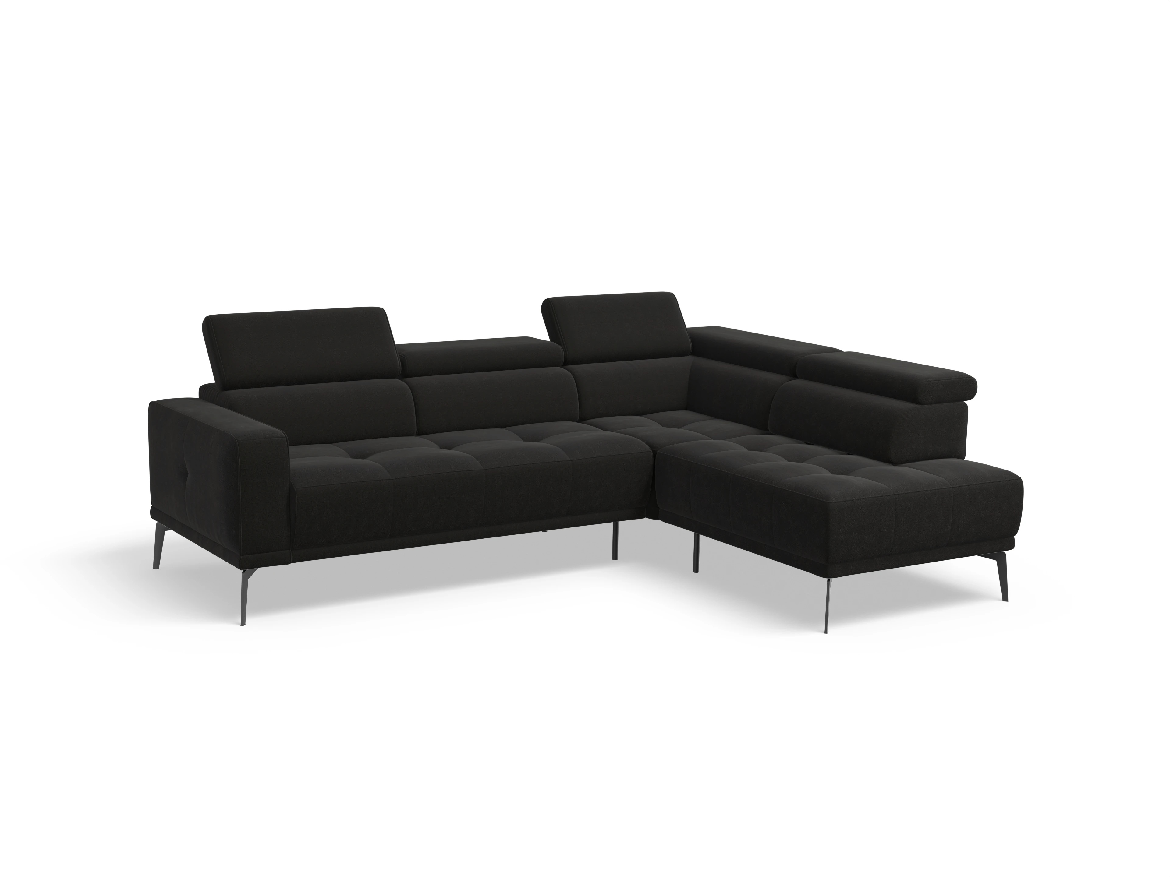 Ansicht des Produktes Marco Ecksofa rechts Abschluss offen in Stoff Braun
