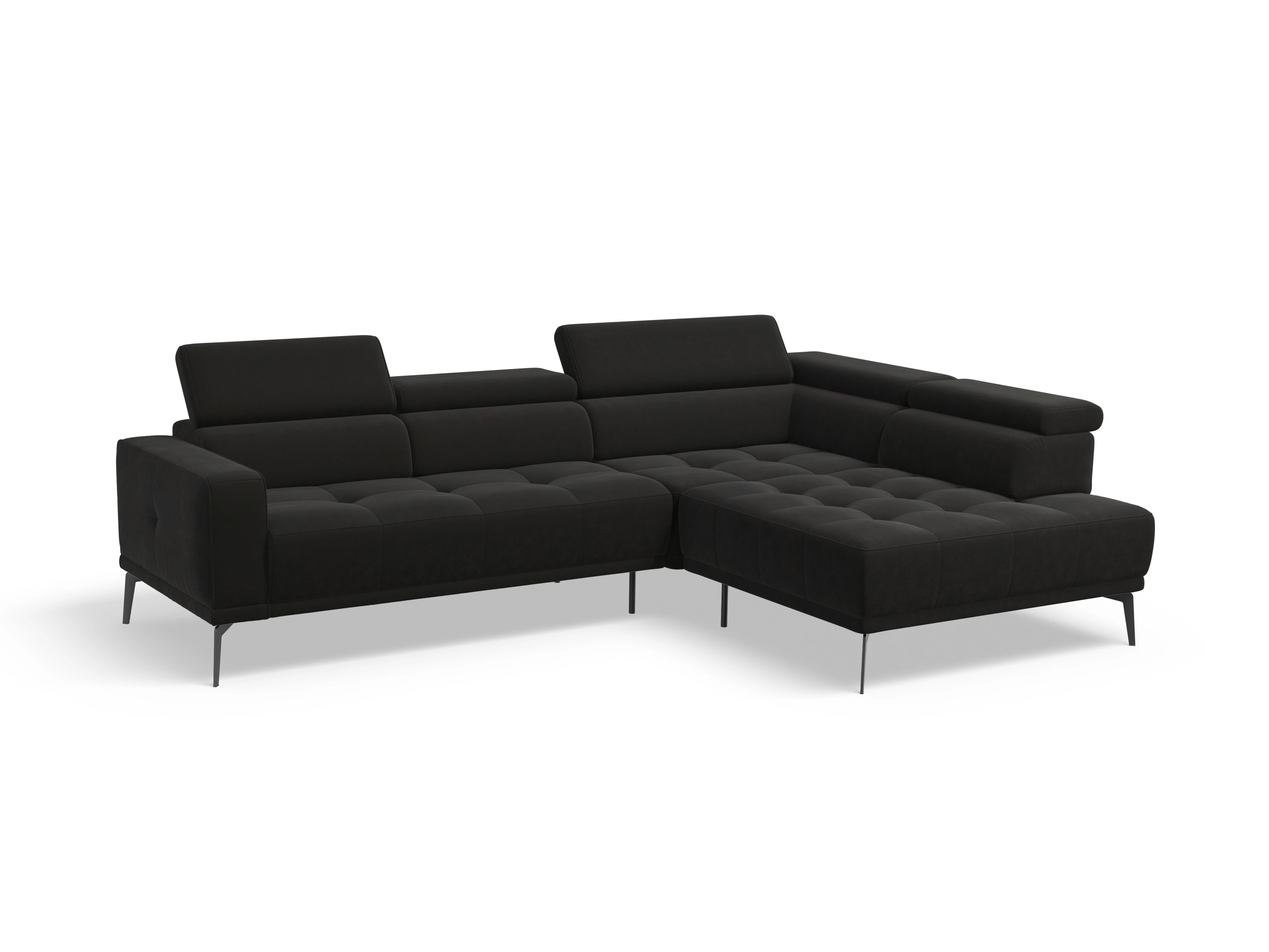 Ansicht des Produktes Marco Ecksofa rechts Abschluss offen in Stoff Braun