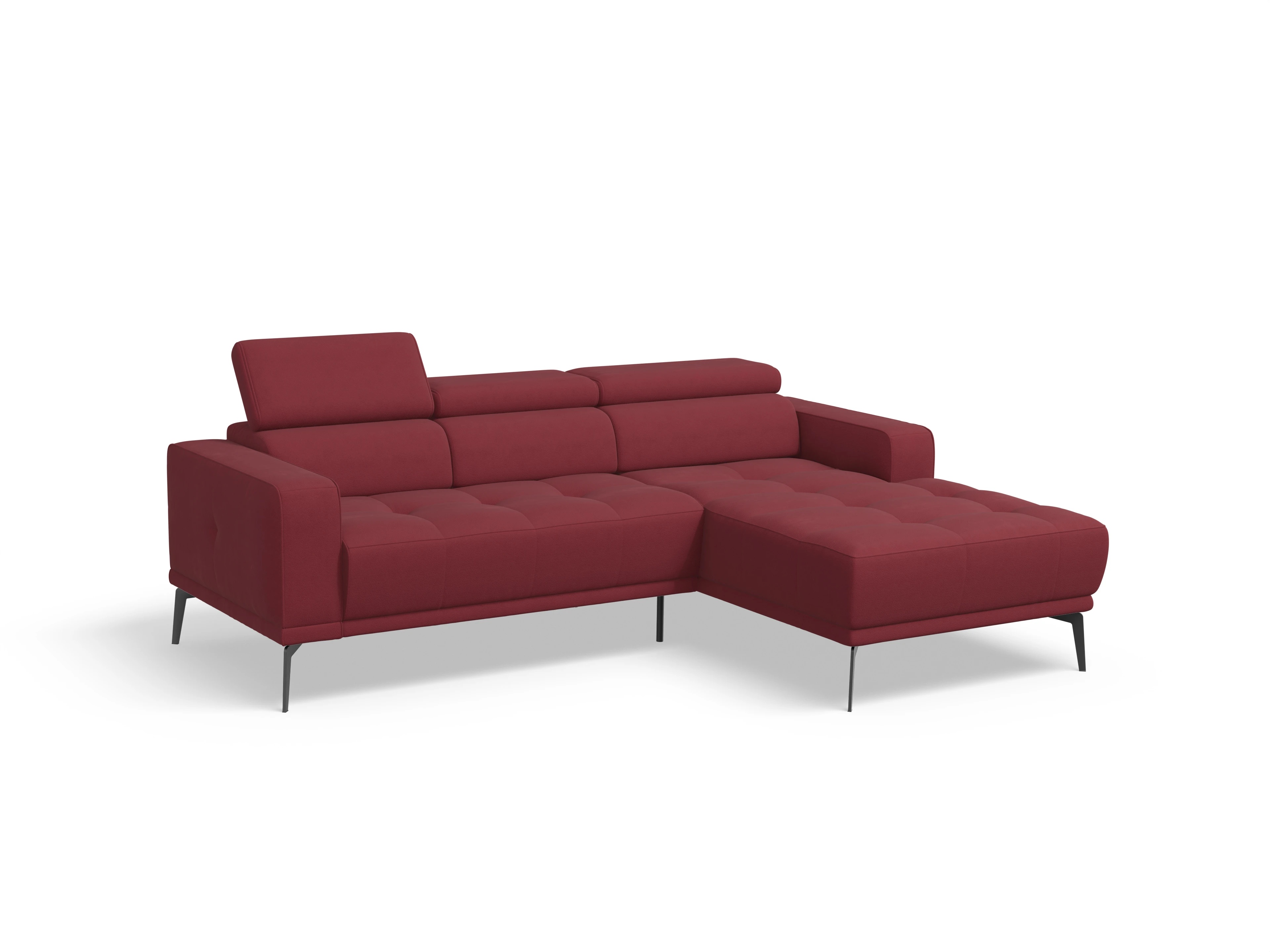 Ansicht des Produktes Marco Ecksofa rechts Abschluss offen in Stoff Rot