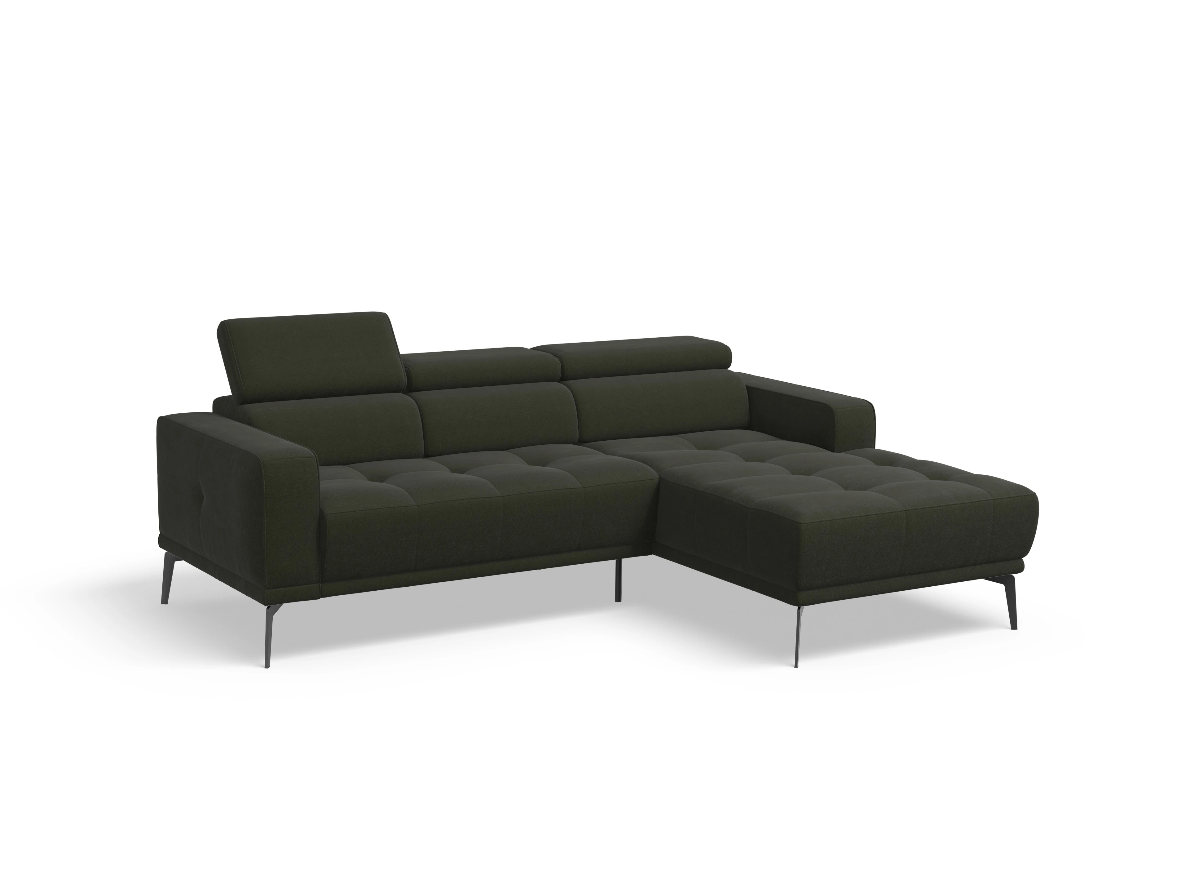 Marco LO Small R Ansicht des Produktes Marco Ecksofa rechts Abschluss offen in Stoff Grün