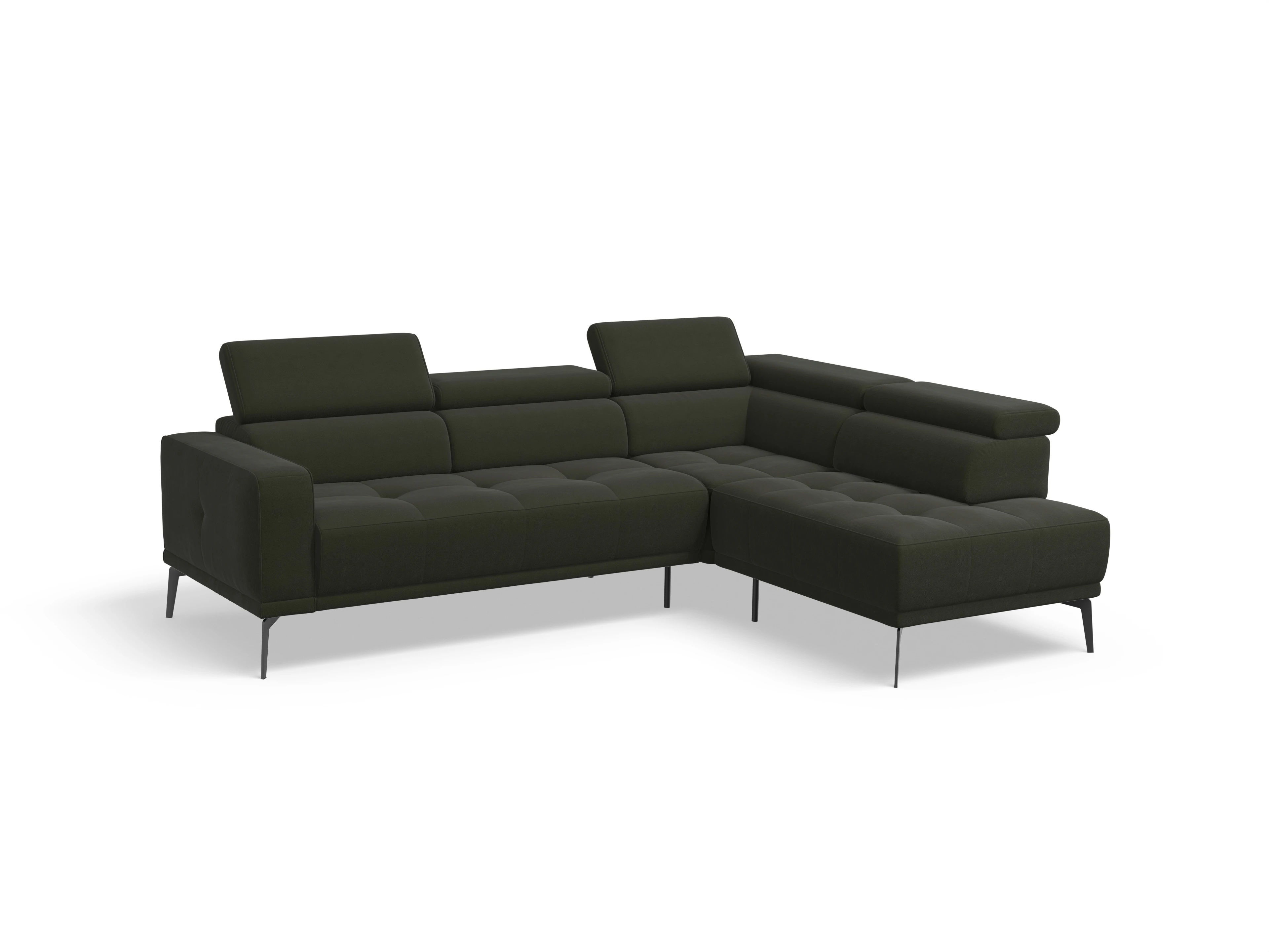 Ansicht des Produktes Marco Ecksofa rechts Abschluss offen in Stoff Grün
