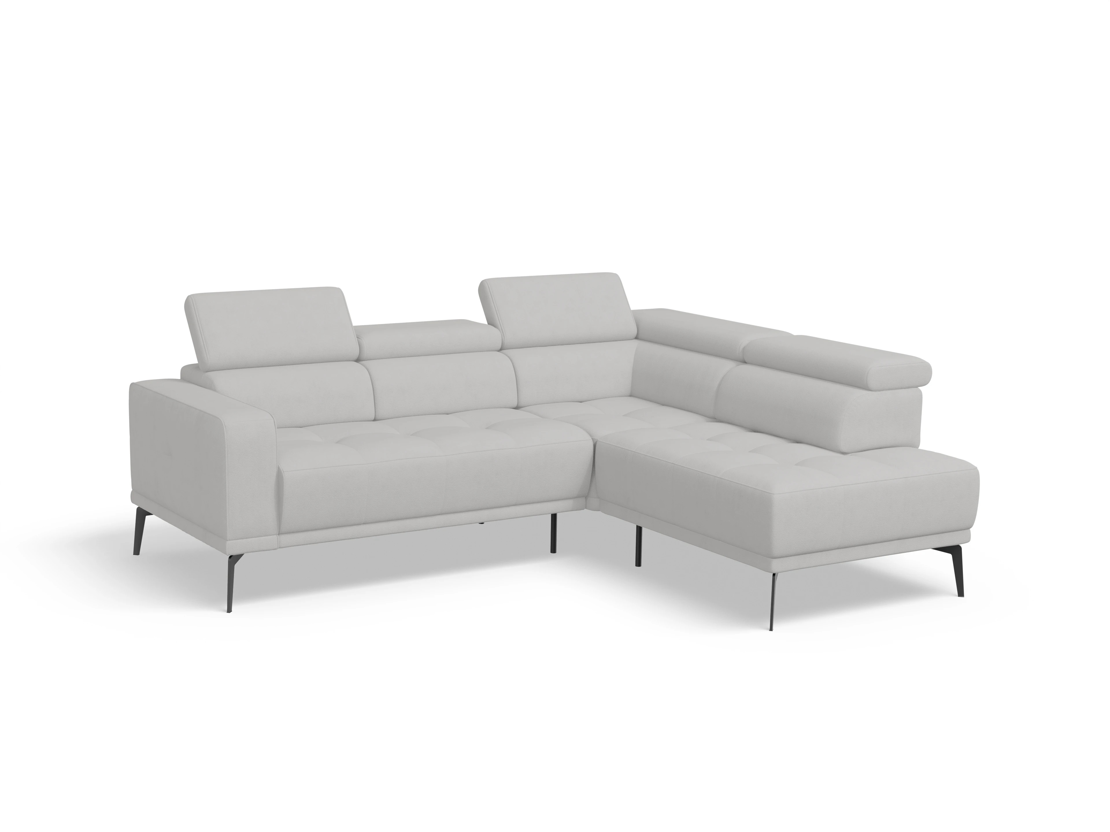 Ansicht des Produktes Marco Ecksofa rechts Abschluss offen in Stoff Grau
