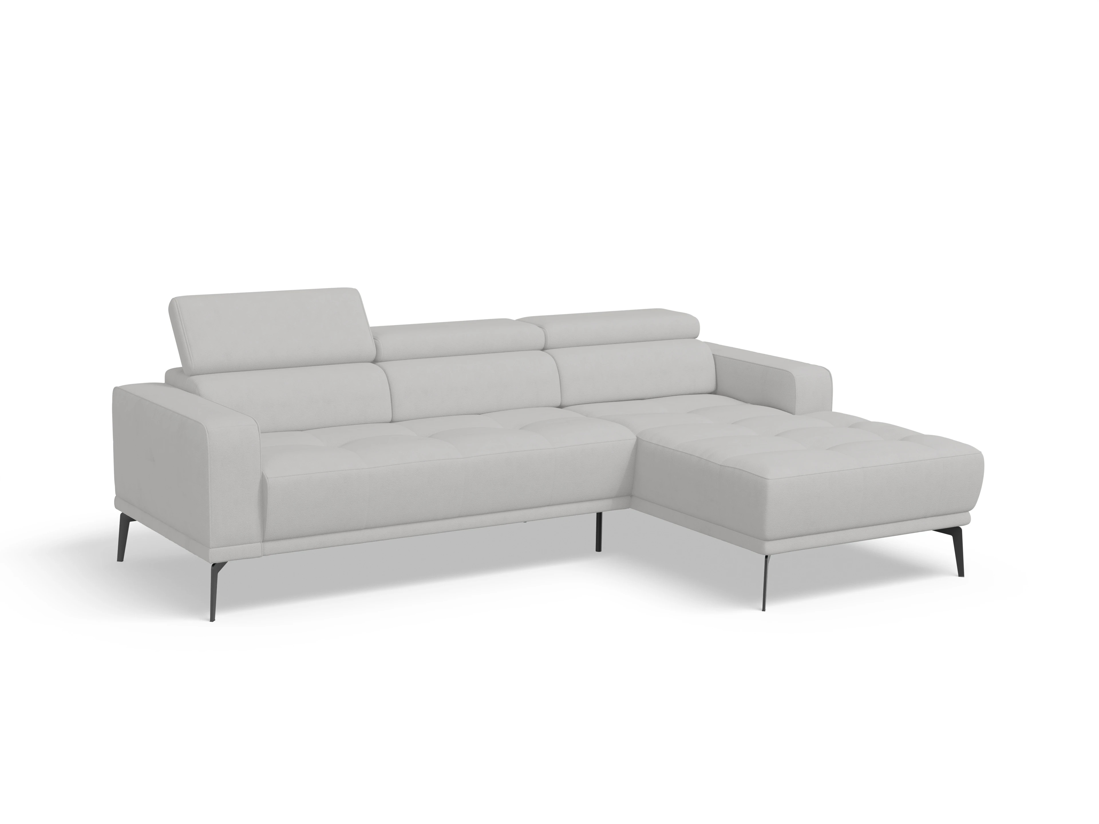 Ansicht des Produktes Marco Ecksofa rechts Abschluss offen in Stoff Grau