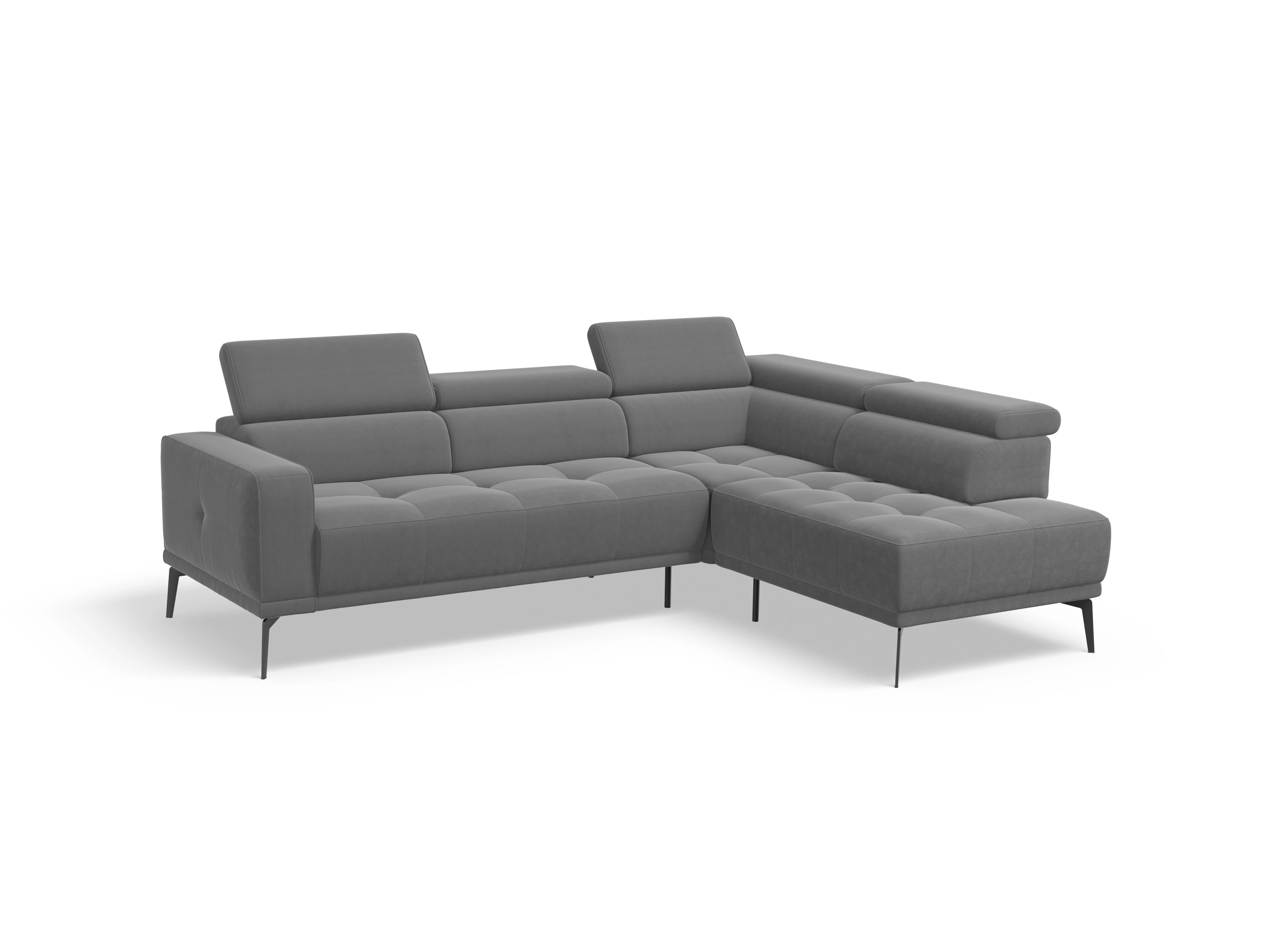 Ansicht des Produktes Marco Ecksofa rechts Abschluss offen in Stoff Grau