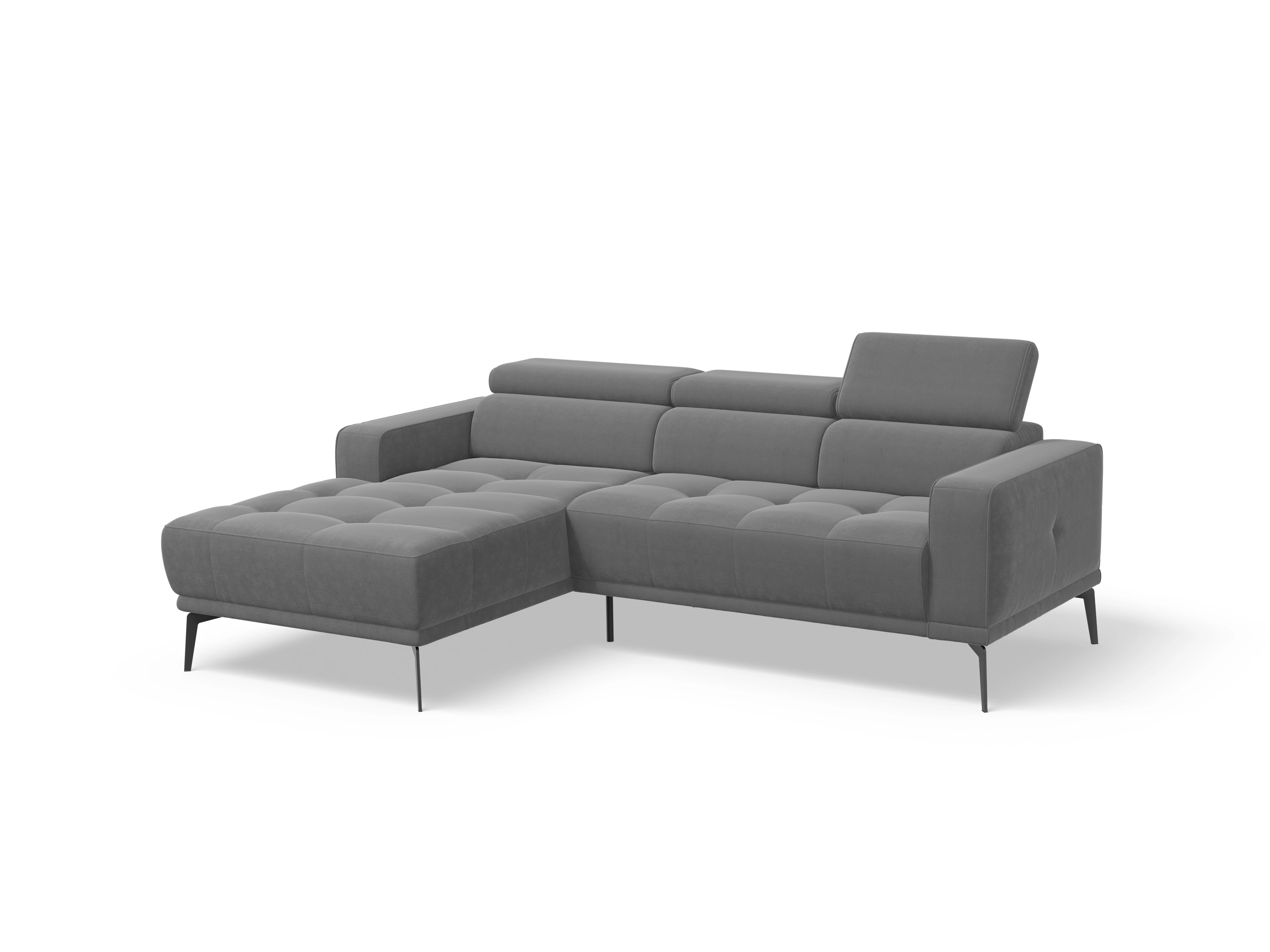 Ansicht des Produktes Marco Wohnlandschaft Armlehne rechts Abschluss offen links in Stoff Grau